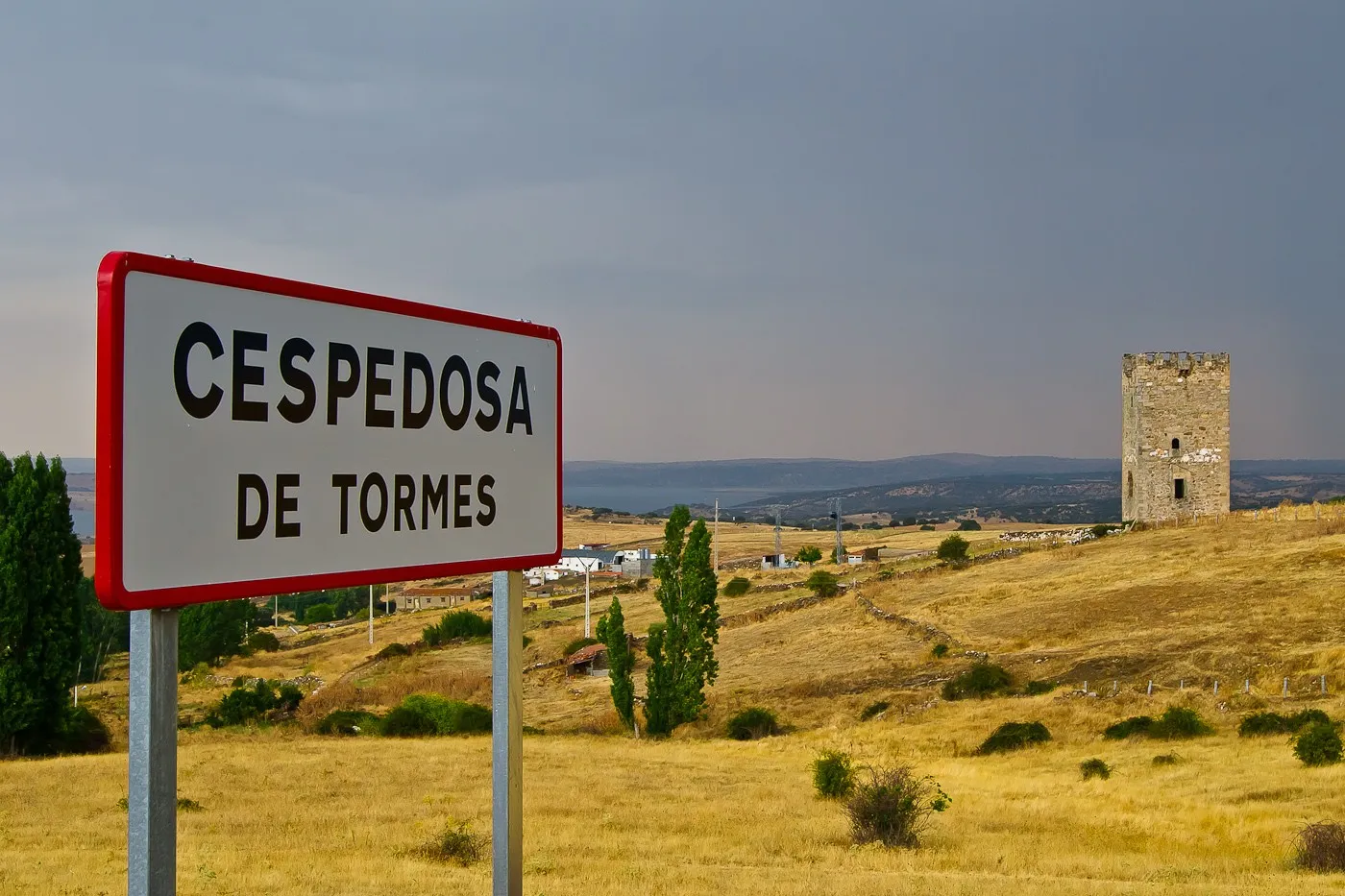 Photo showing: Letrero de Cespedosa de Tormes, Salamanca, Castilla y León, España.
