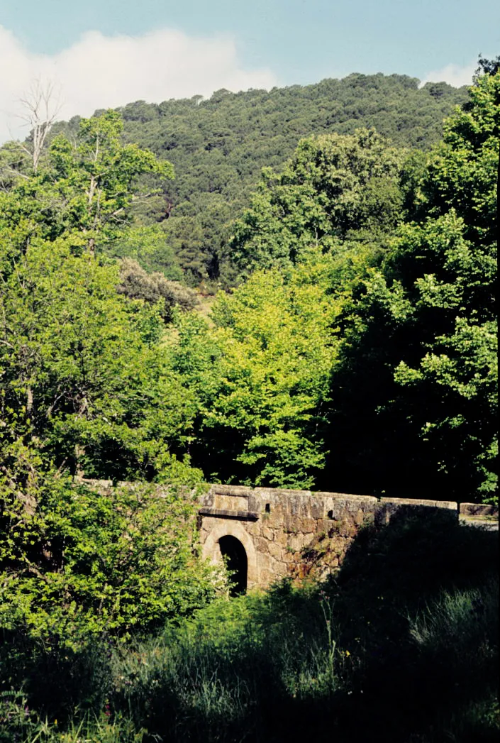 Photo showing: A stone bridge at AV-901 Rd. Mijares. Ávila, Castile and León, Spain