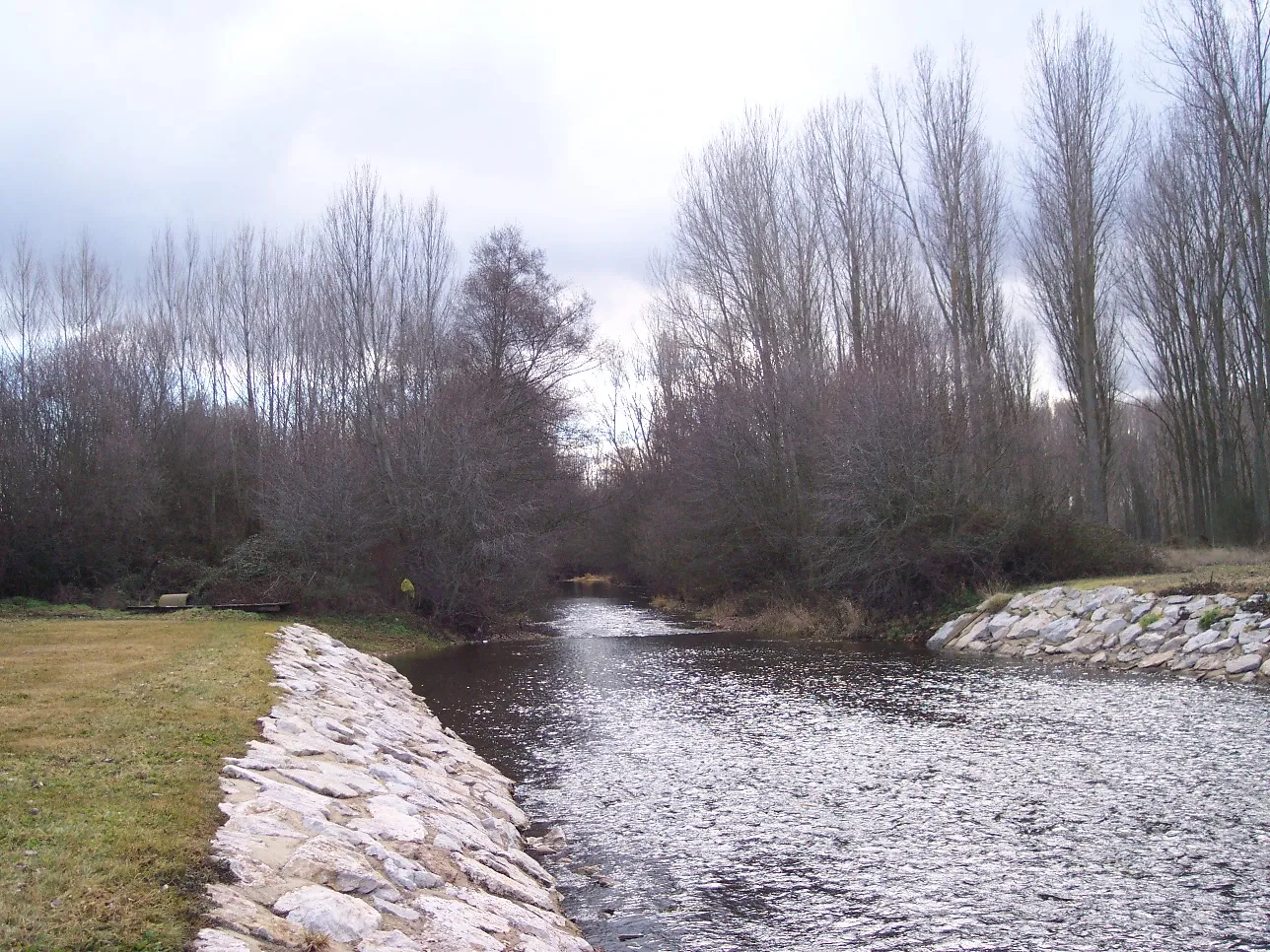 Photo showing: El río Tuerto a su paso por San Justo de la Vega