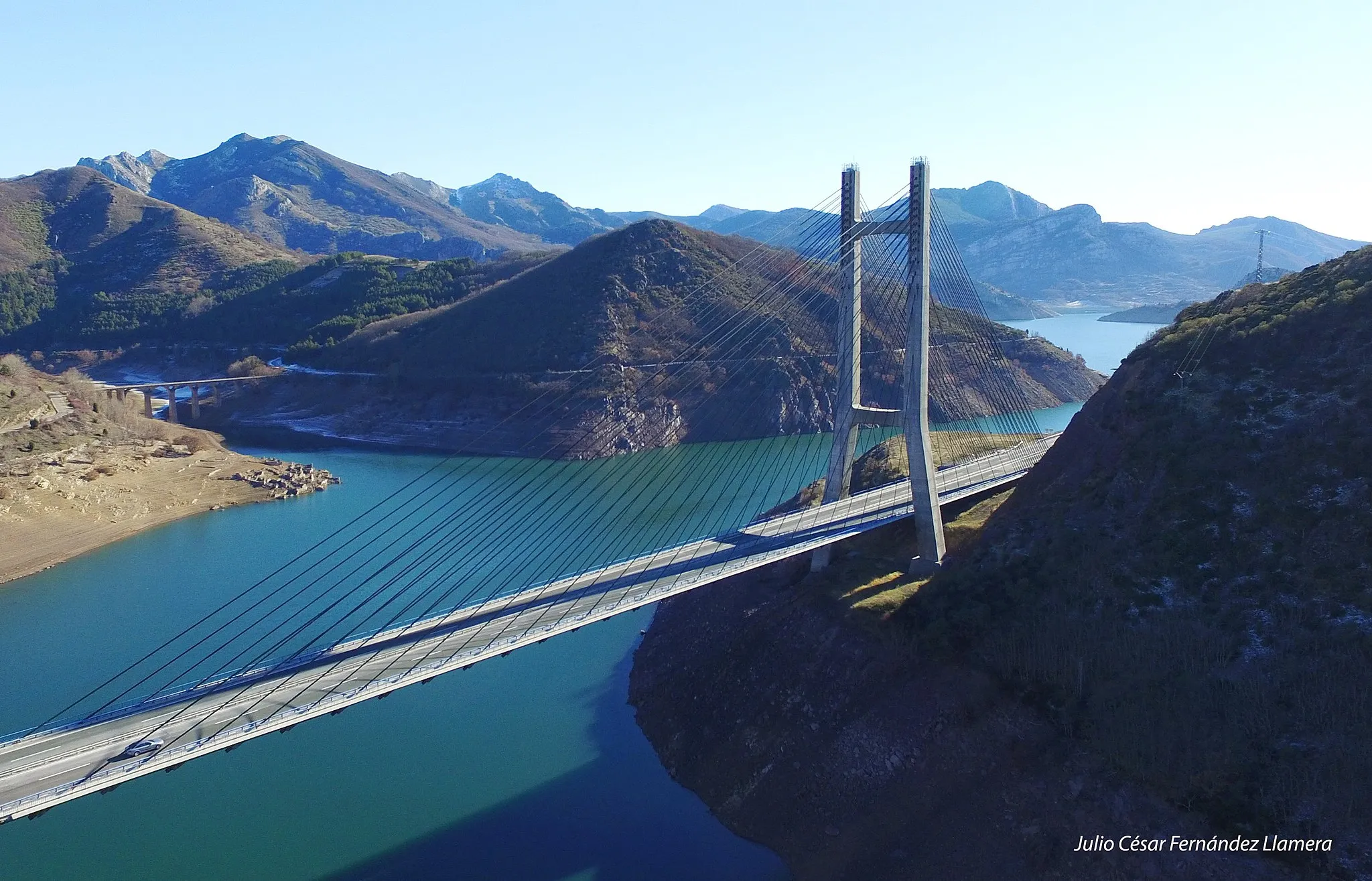 Photo showing: Carlos Fernández Casado Bridge Birds eye view