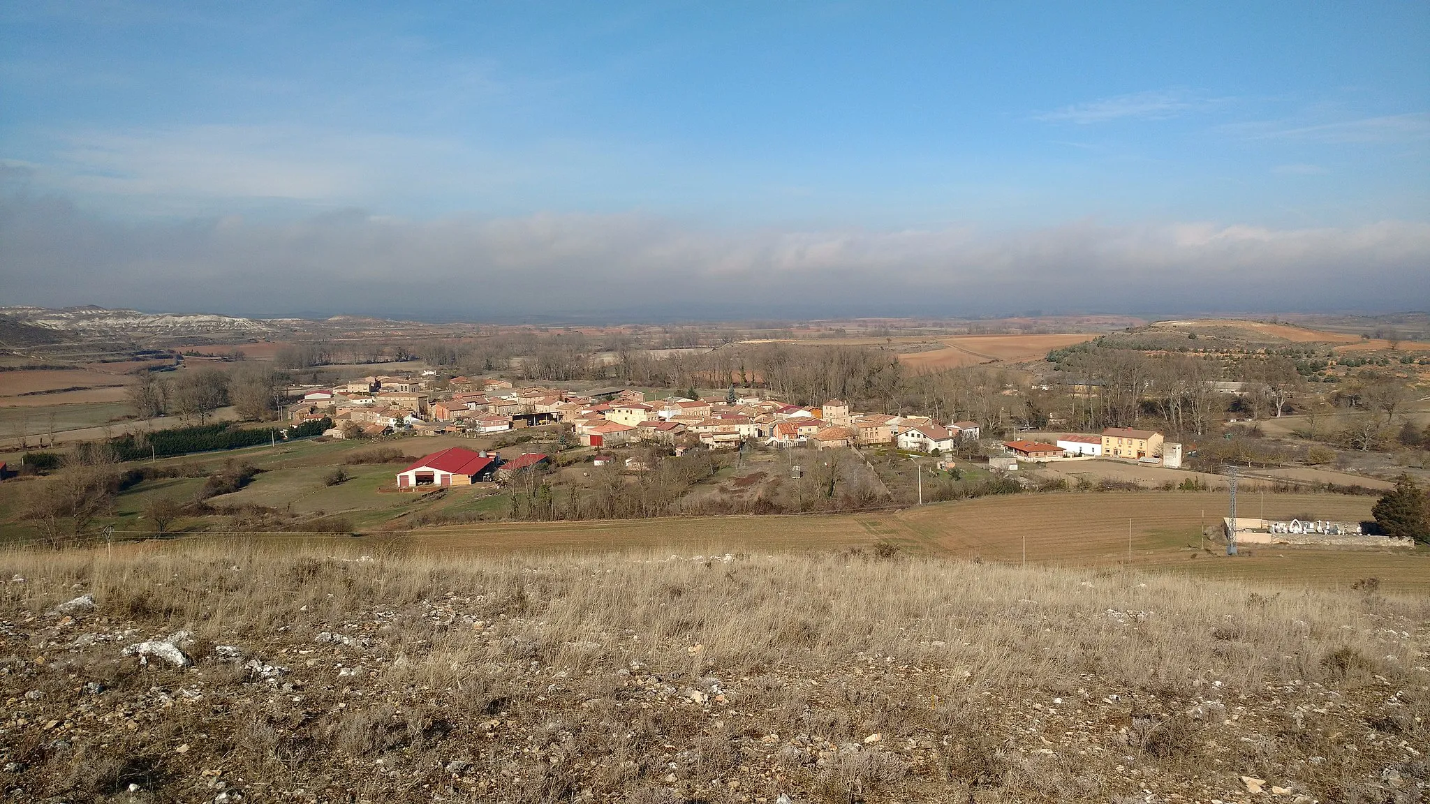 Photo showing: View of Rojas de Bureba from a hill