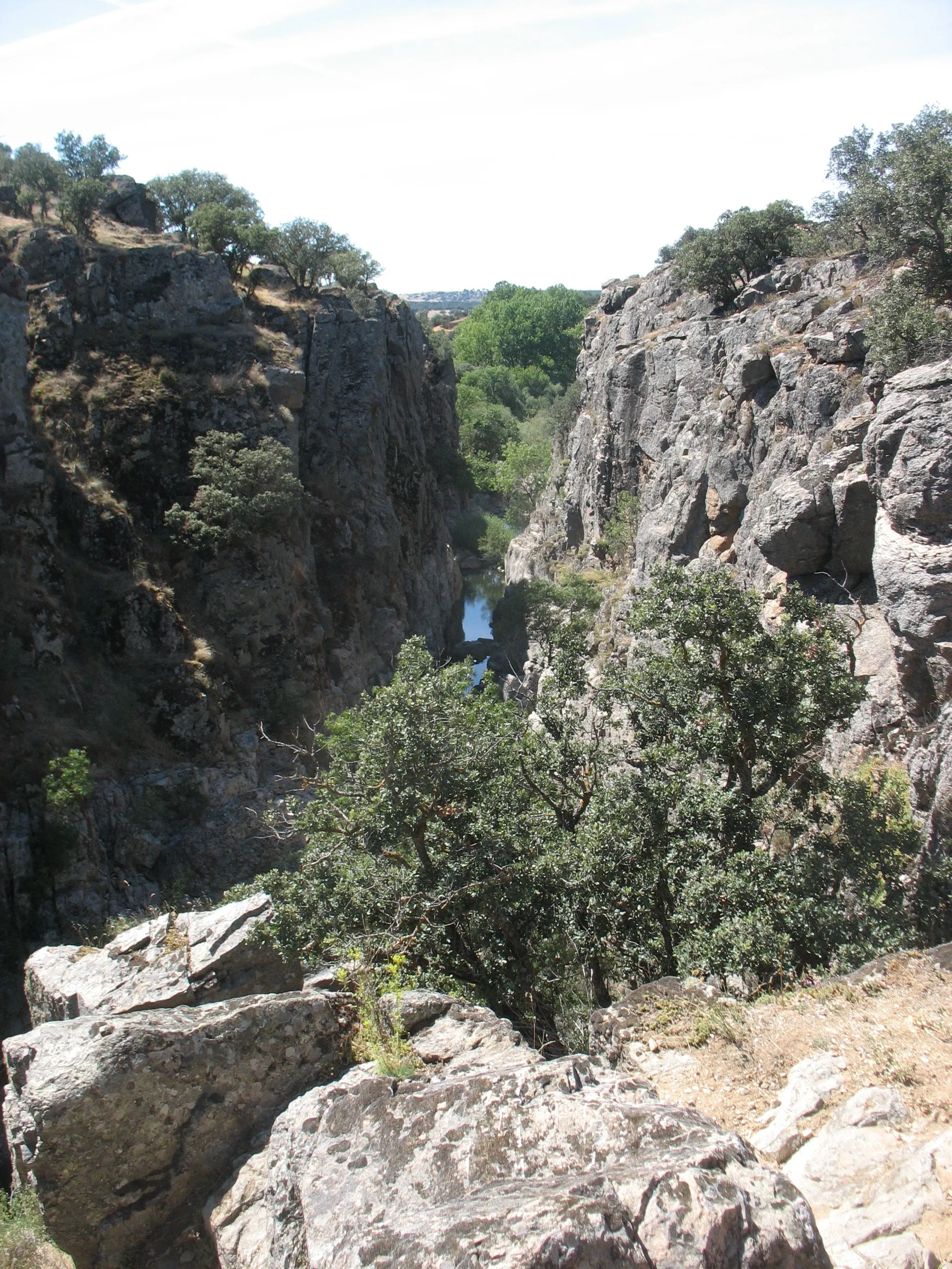 Photo showing: Cañón de la "risca del río Moros", Valdeprados, Segovia, España