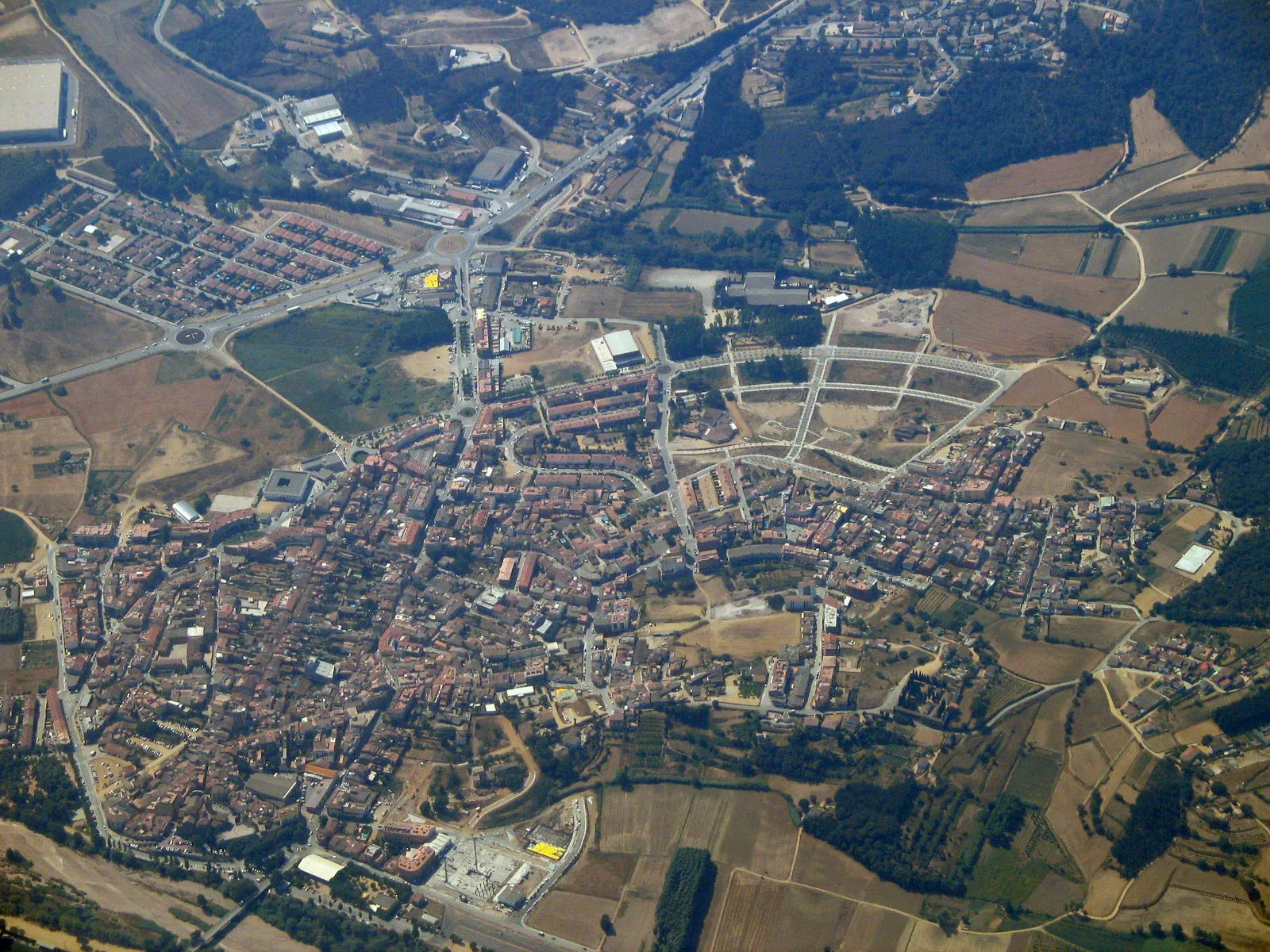 Photo showing: Tordera vu d'avion