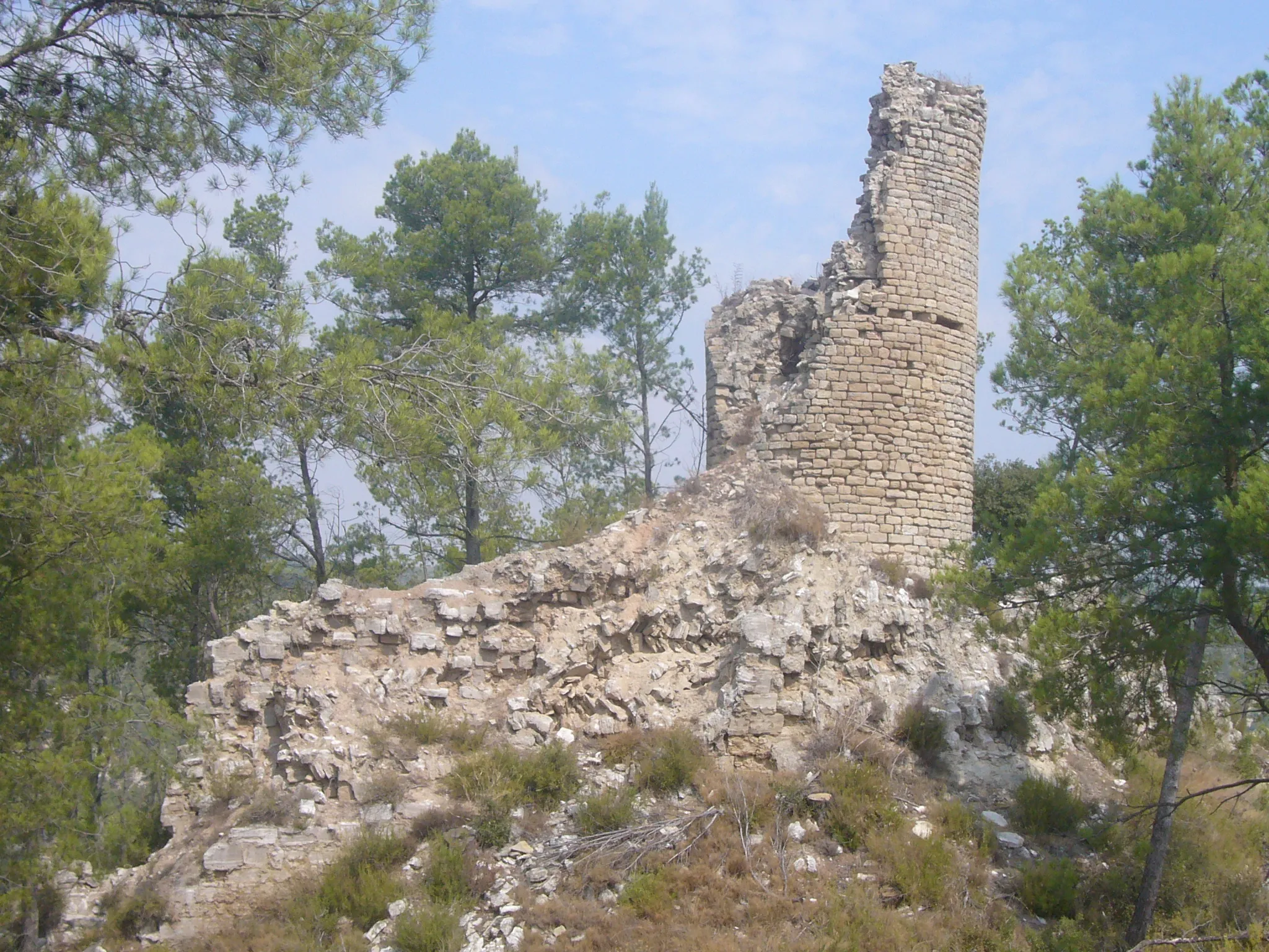 Photo showing: Restes del Castell de Clariana situades als afores del nucli de Clariana, al municipi d'Argençola, Anoia
