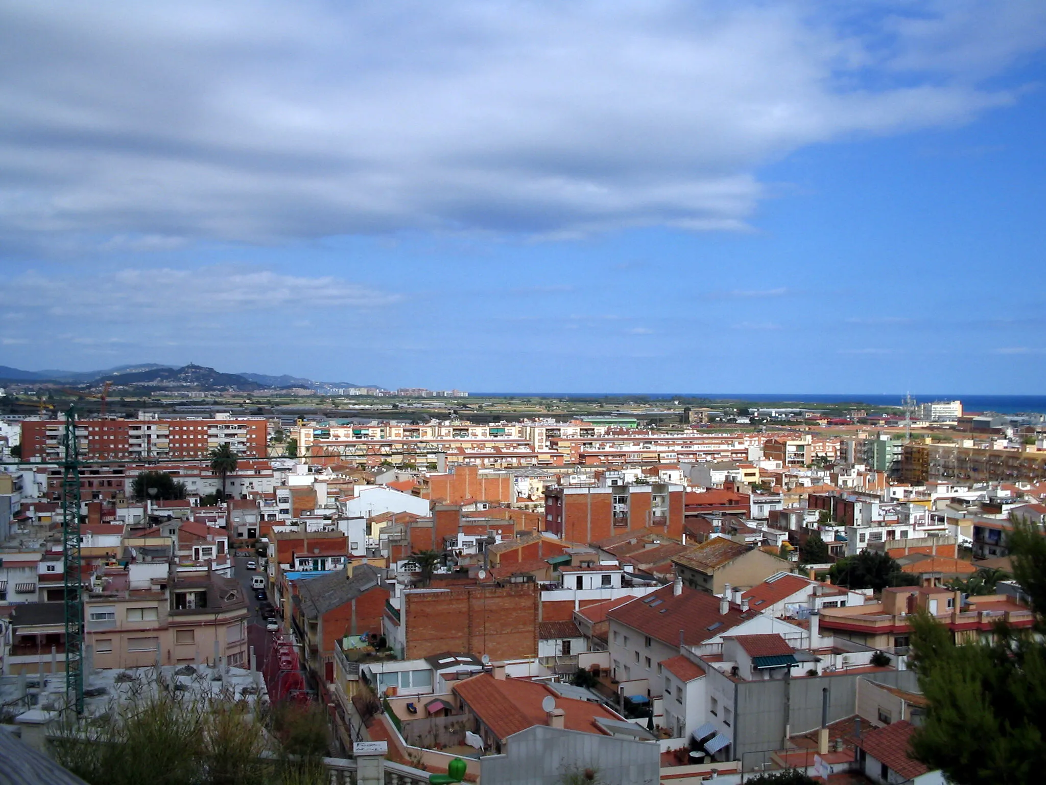 Photo showing: View of Malgrat de Mar towards Blanes from the Castell park