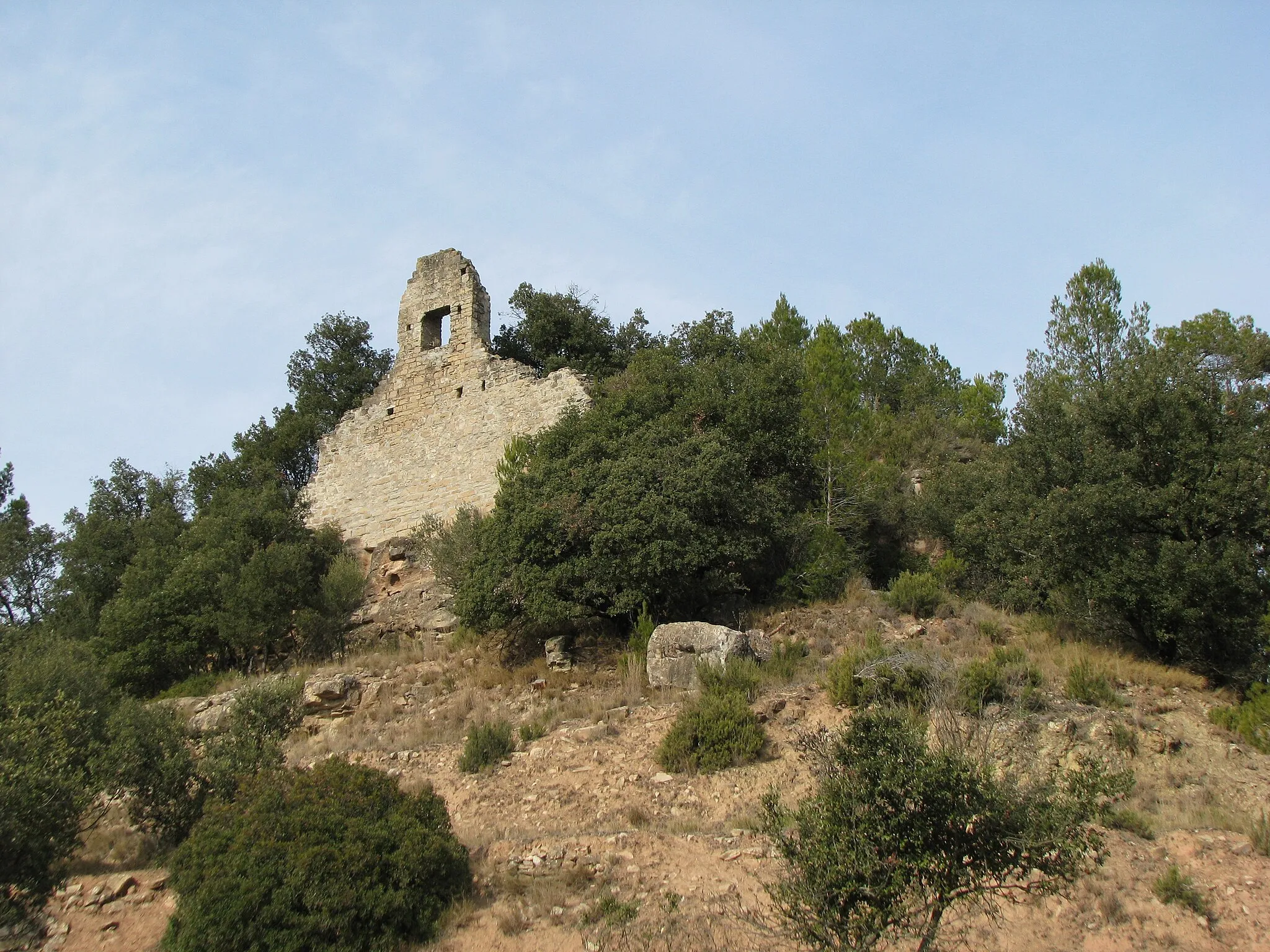 Photo showing: Ruïnes del castell de Rocafort, en el municipi del Pont de Vilomara i Rocafort (Bages)