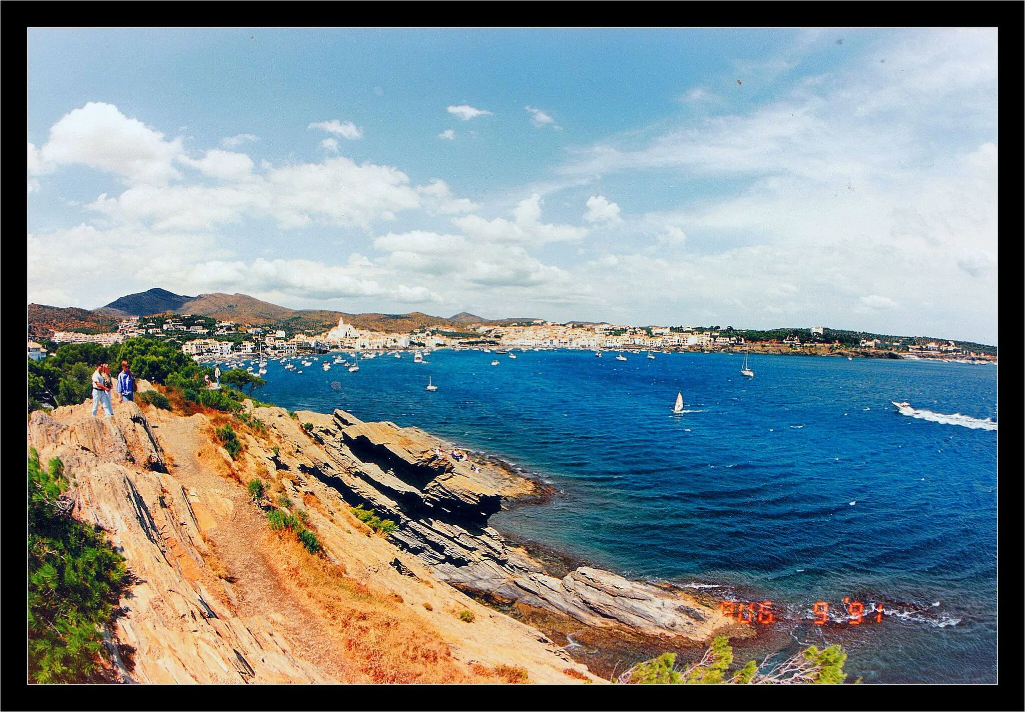 Photo showing: August Mysterious Light of Top Art Existentialism Bahia Colors Panorama -  Cadaques magic Cap de Creus 1991 Firestorm - Colors of Frederico Garcia Lorca - Cala est Gala