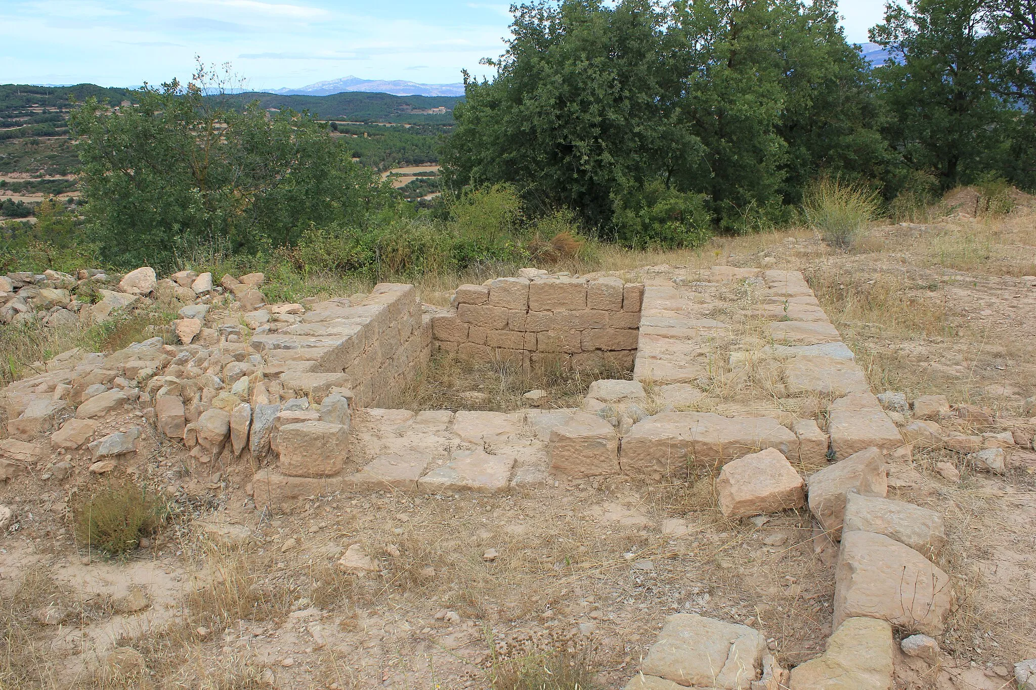 Photo showing: Excavacions al turó del Castellvell (Olius). Edificació del segles XVIII o XIX, d'ús actualment desconegut.