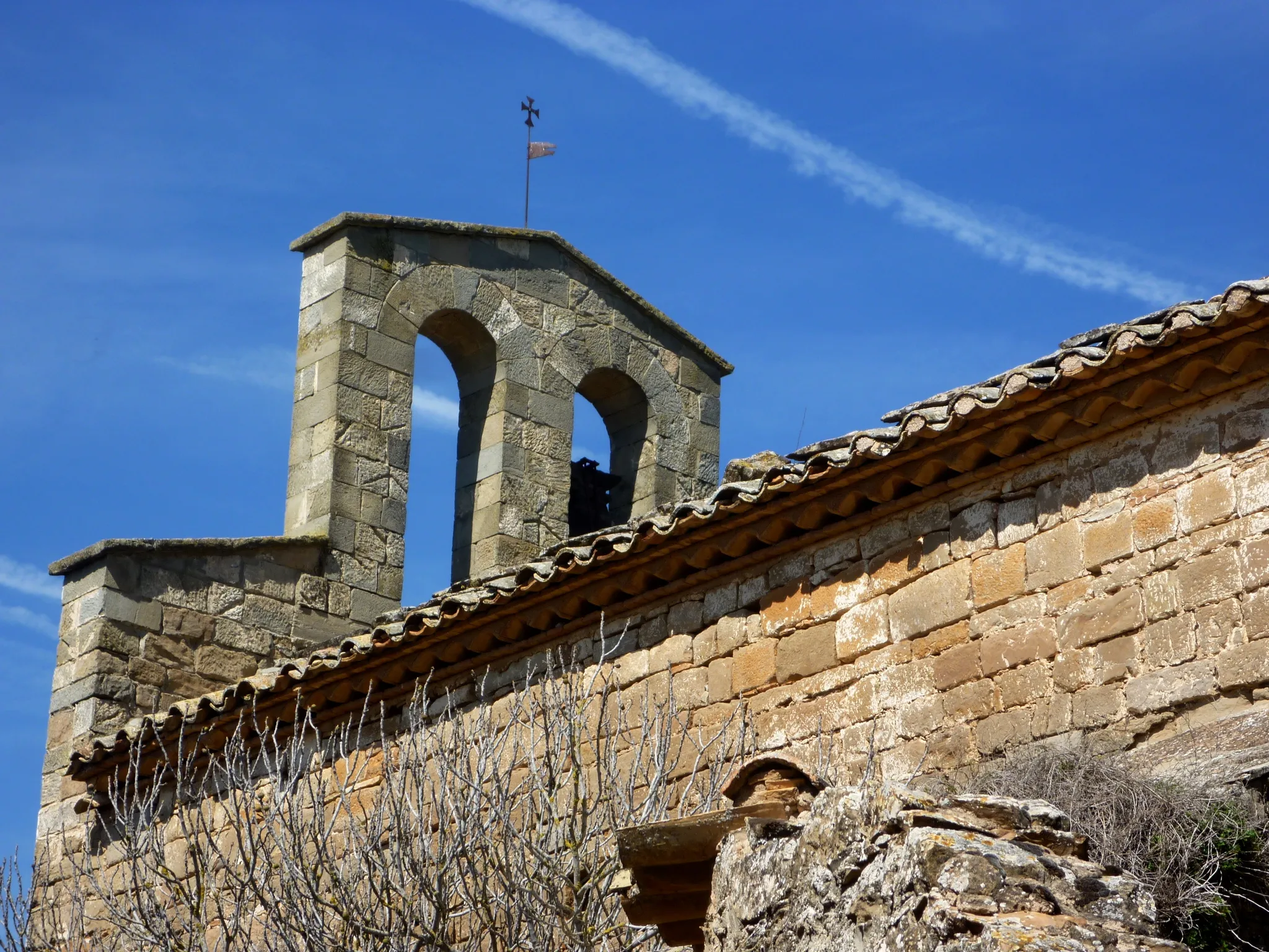 Photo showing: Església parroquial de Santa Maria de Vilamajor (Cabanabona): espadanya