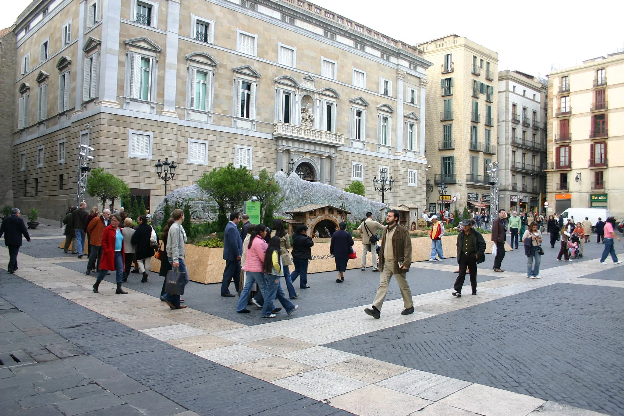Photo showing: Nativity scene on Sant Jaume Square (Barcelona)