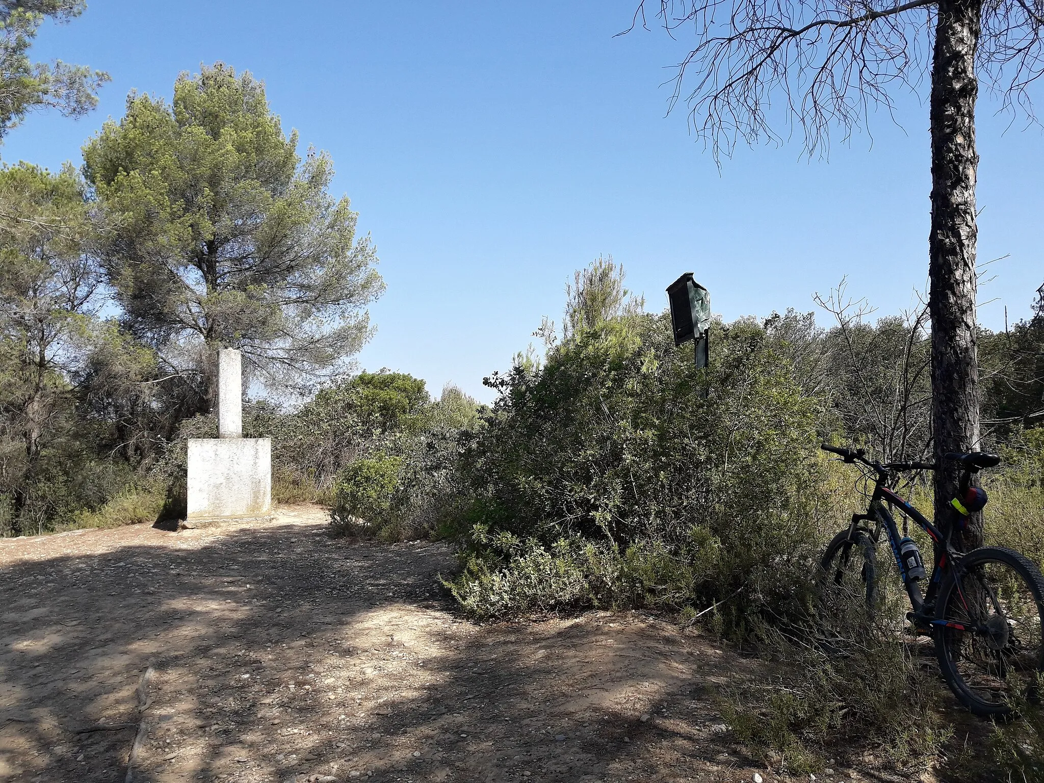 Photo showing: Cim del turó de Can Camps amb el vèrtex geodèsic