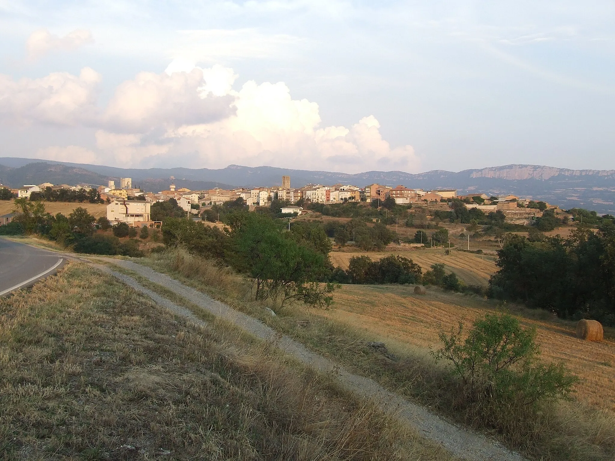 Photo showing: Vista general de la vila d'Isona des de ponent.