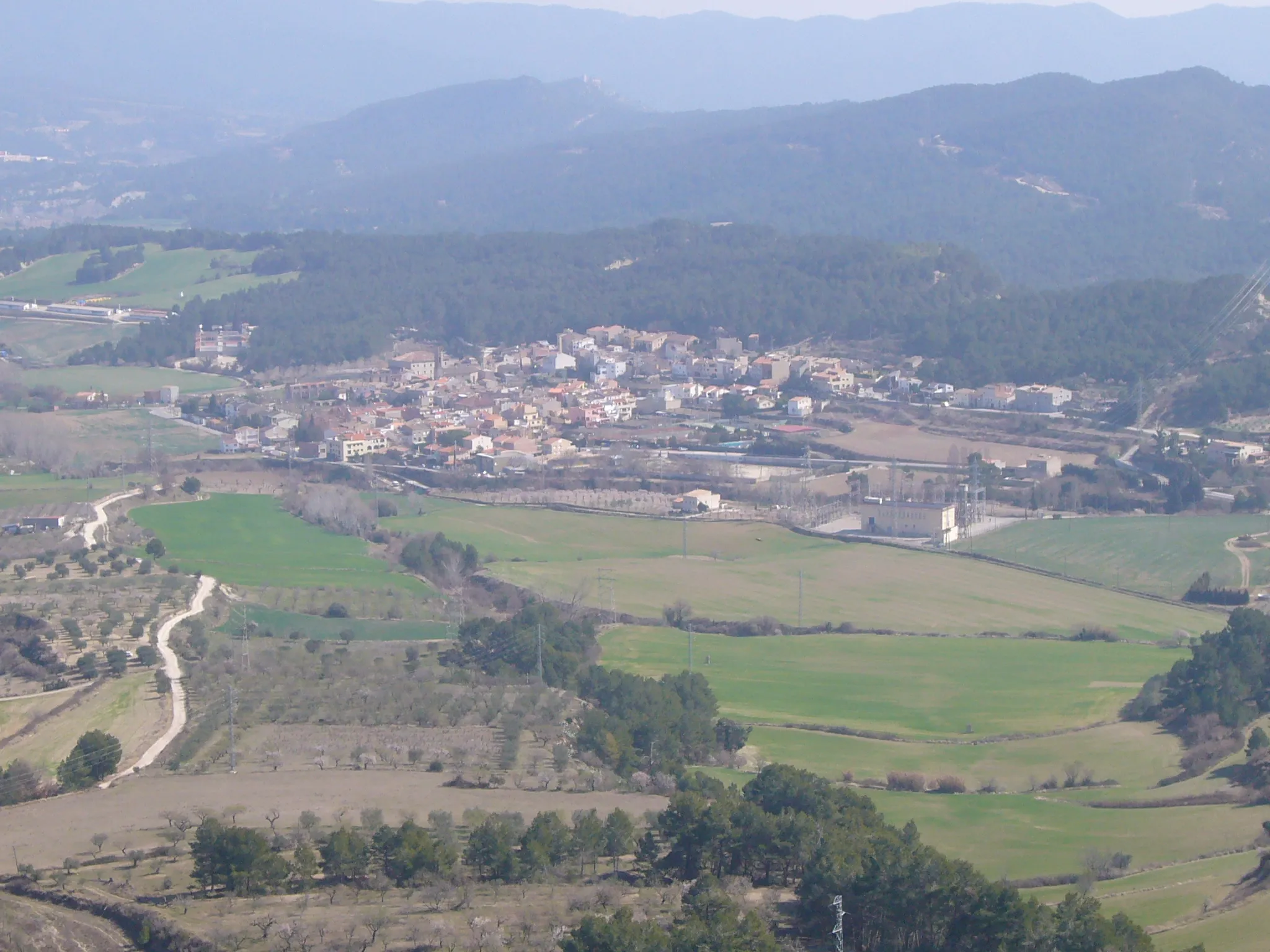 Photo showing: Santa Margarida de Montbui, view from la tossa