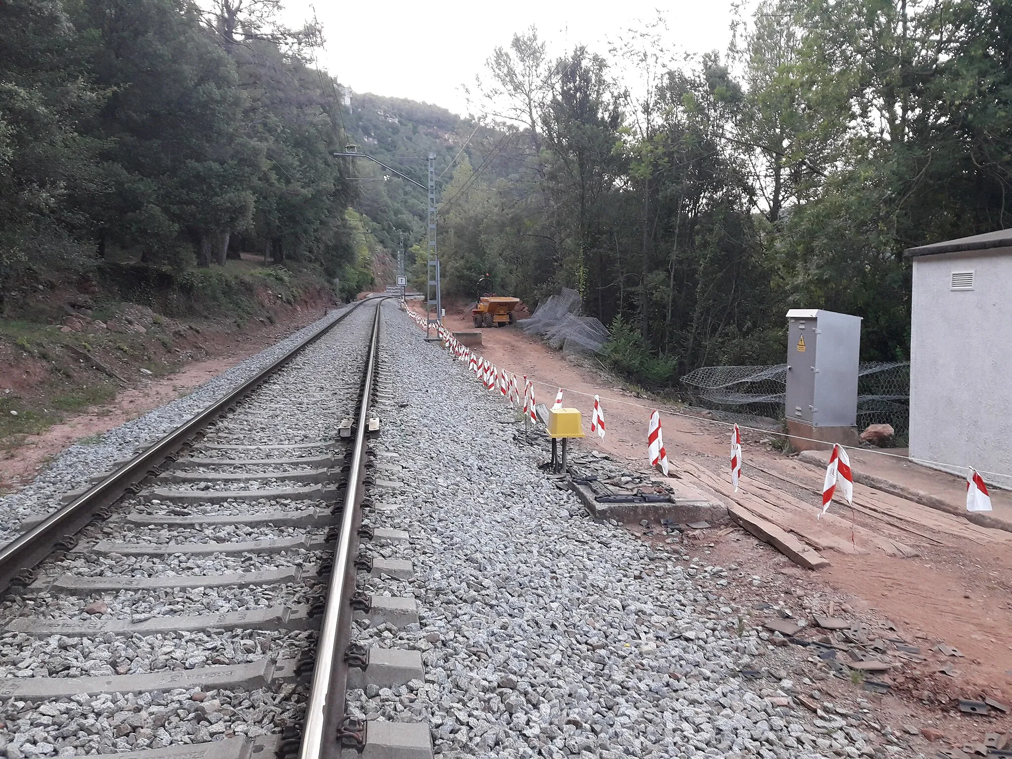 Photo showing: Deu ser part de l'obra del desdoblament de la via fins a Centelles.