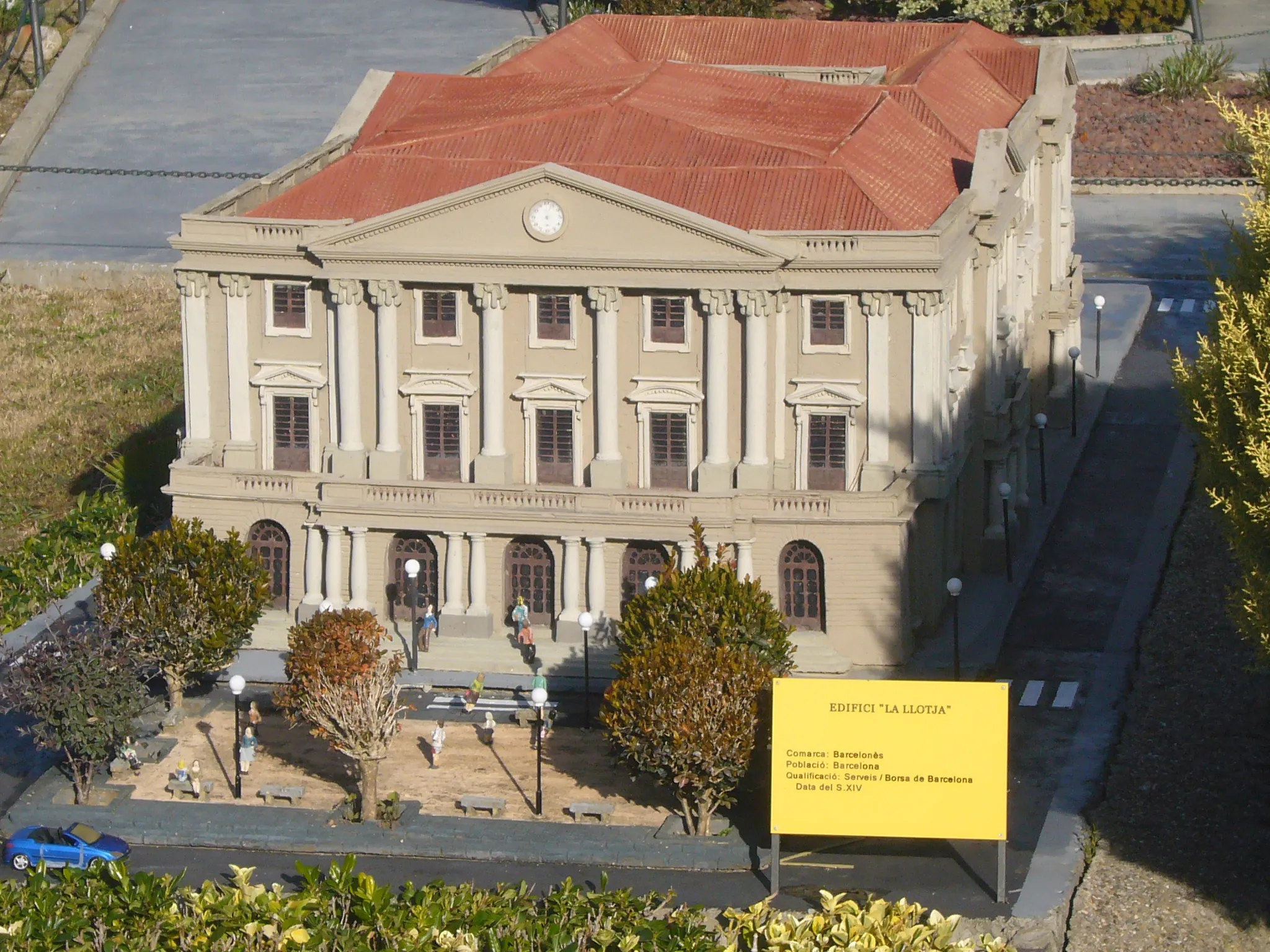 Photo showing: Scale model at the "Catalunya en Miniatura" miniature park : La Llotja de Mar (Barcelona)