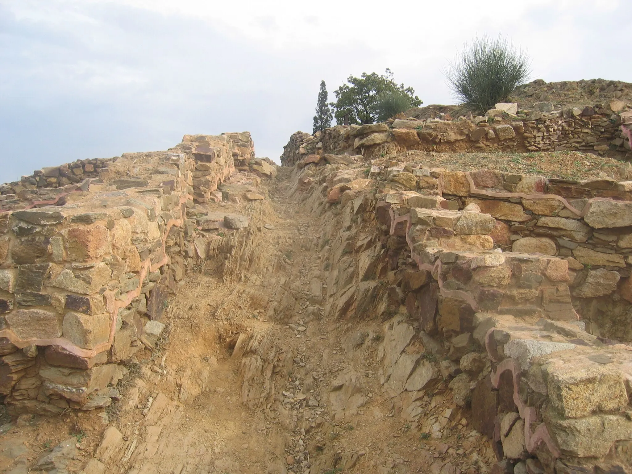 Photo showing: Detall del Poblat Ibèric del Puig Castellar, a Santa Coloma de Gramanet.