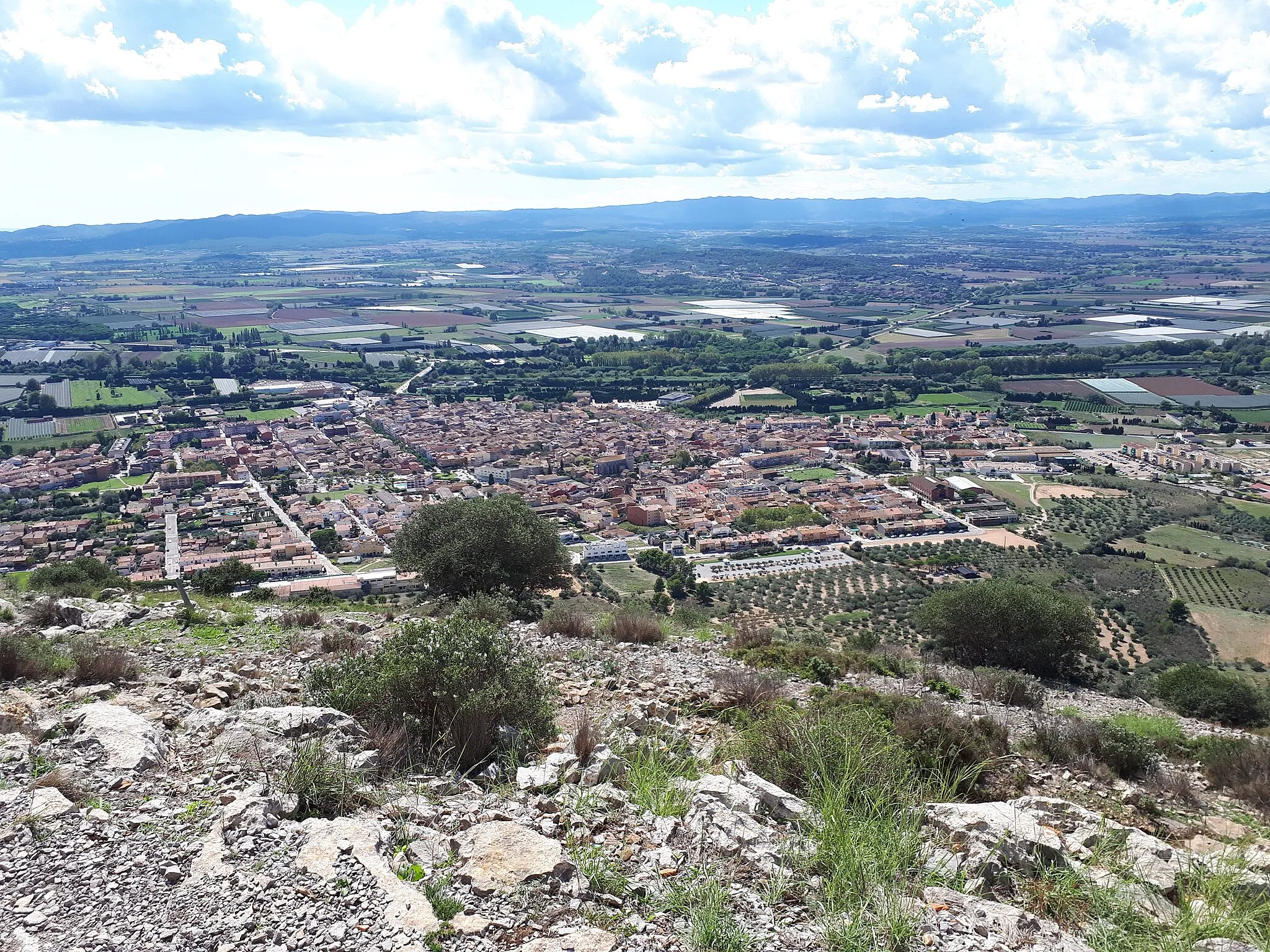 Photo showing: The town lies in the valley of the Ter river.
See: File:Ter - Baix Empordà.jpg.