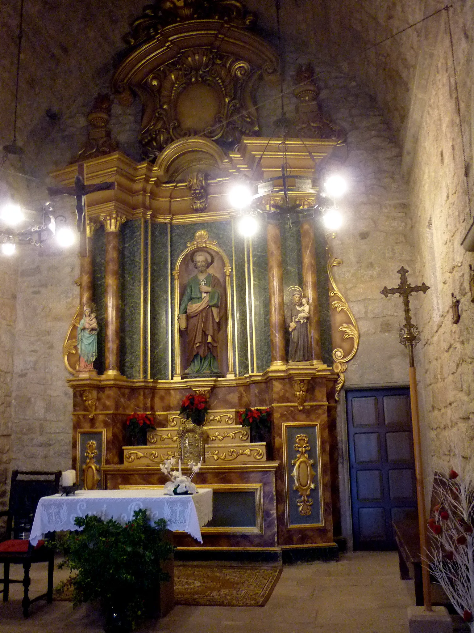 Photo showing: Església de Sant Pere de Castellar (Castellar de la Ribera): altar major