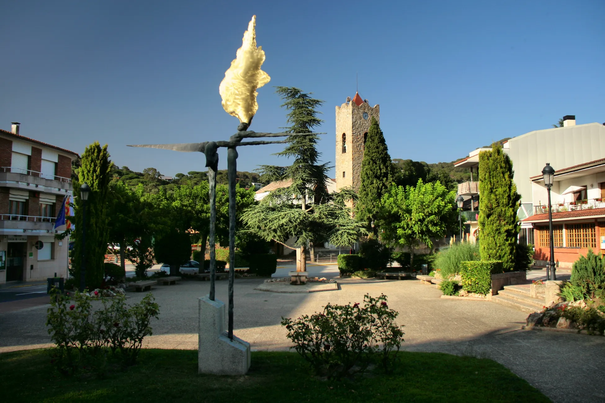 Photo showing: Plaça de l'Església, Vallromanes
