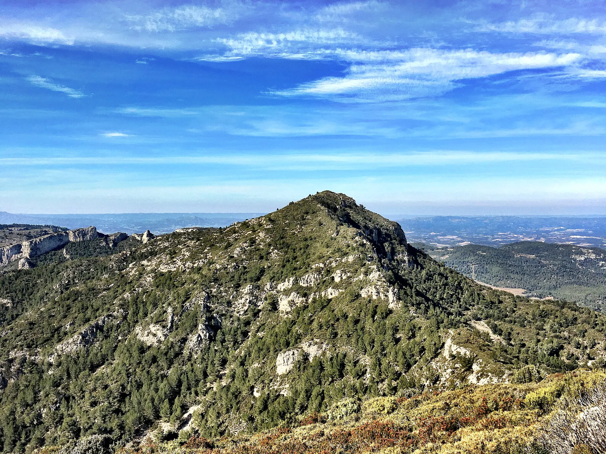 Photo showing: Punta de Jovara (756m) des de la Punta de l'Auró o dels Caimes (743m)