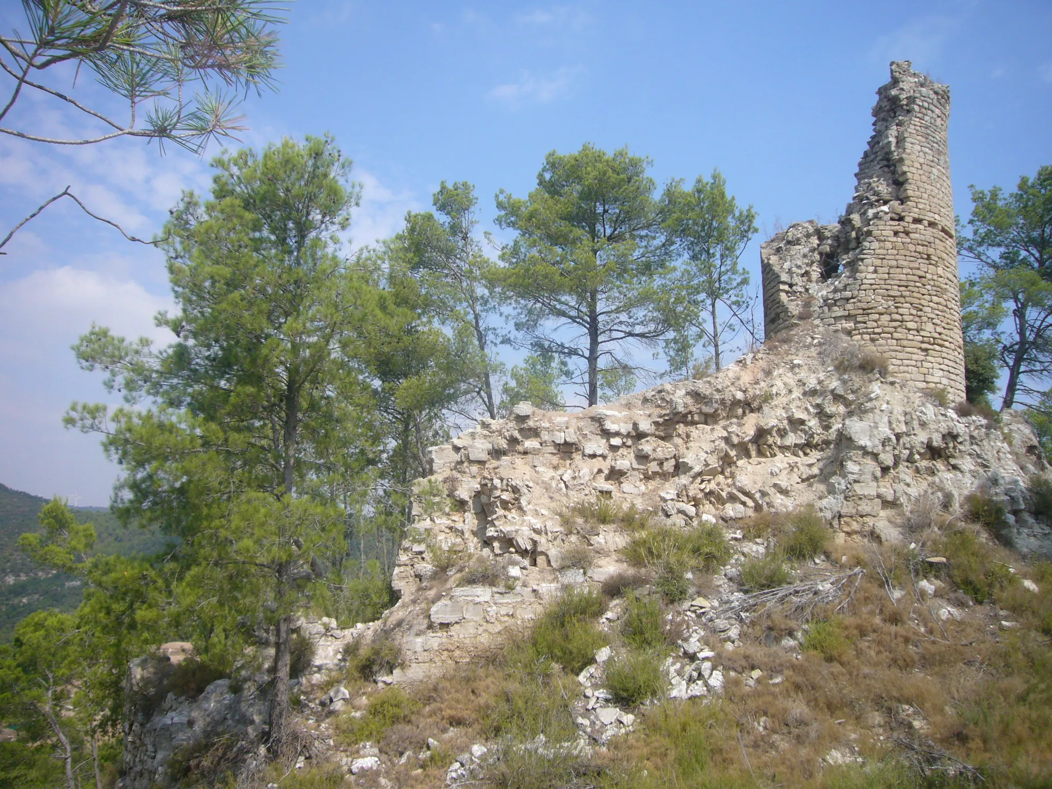 Photo showing: Restes del Castell de Clariana situades als afores del nucli de Clariana, al municipi d'Argençola, Anoia