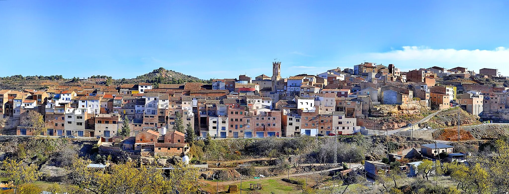 Photo showing: Vista panorámica de Juncosa de las Garrigas (Lleida)