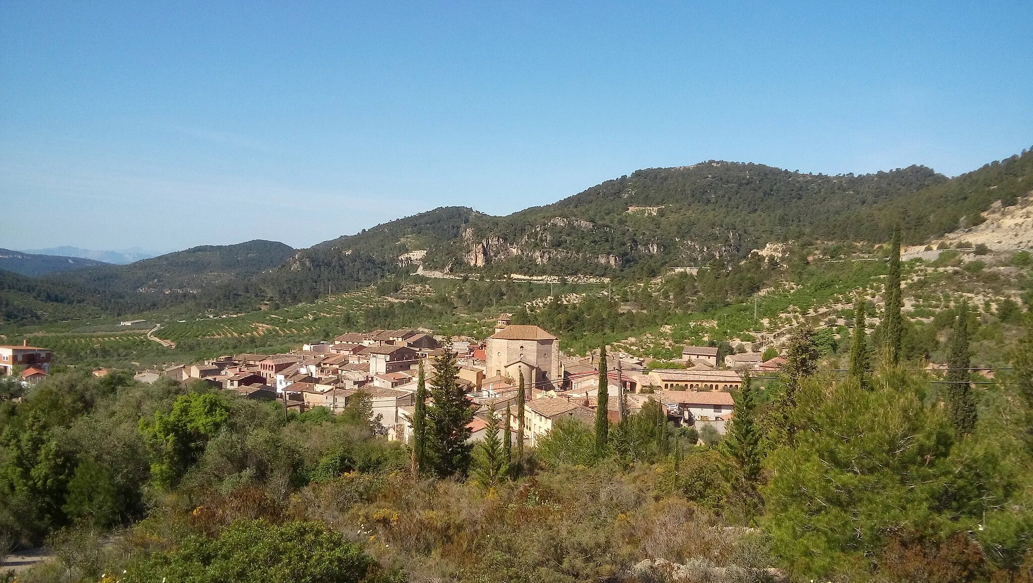 Photo showing: Vista del poble des del cementiri.