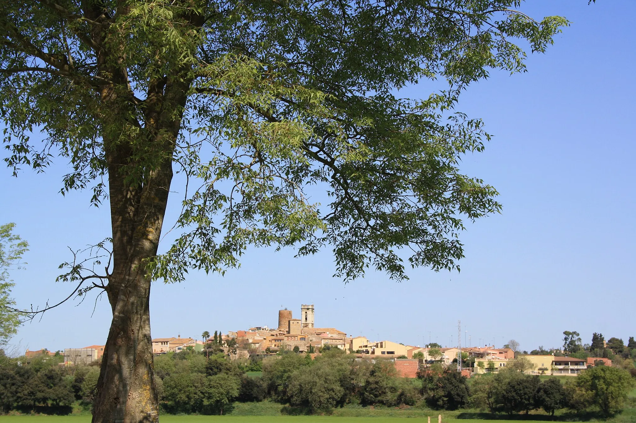 Photo showing: Vista general de Cruïlles, 9 d'abril de 2011