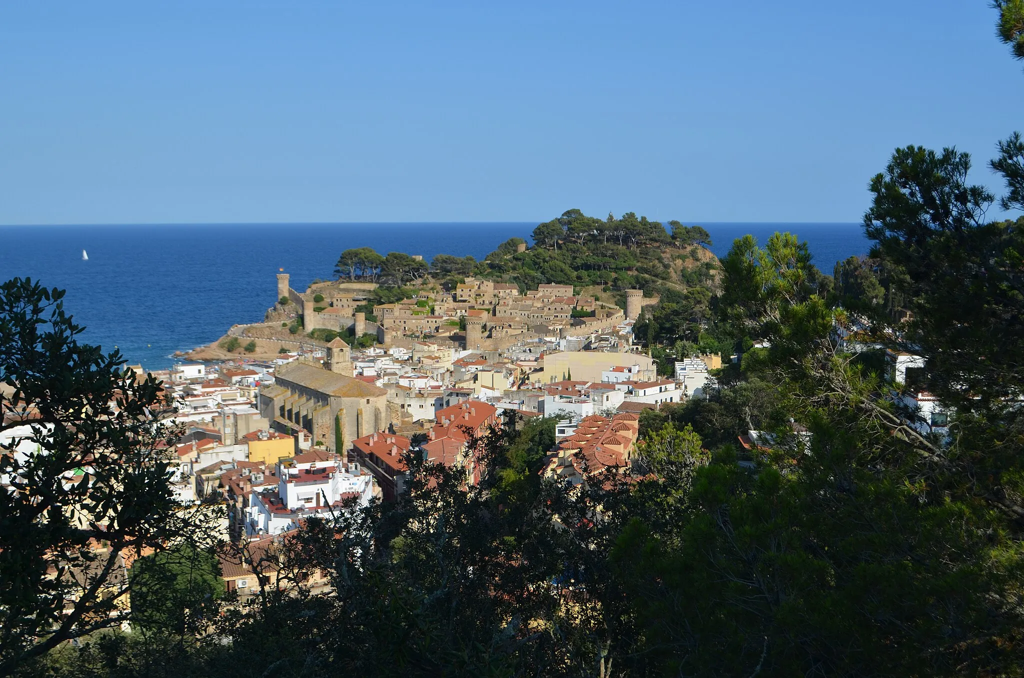 Photo showing: Tossa de Mar, View from Torre des Moros