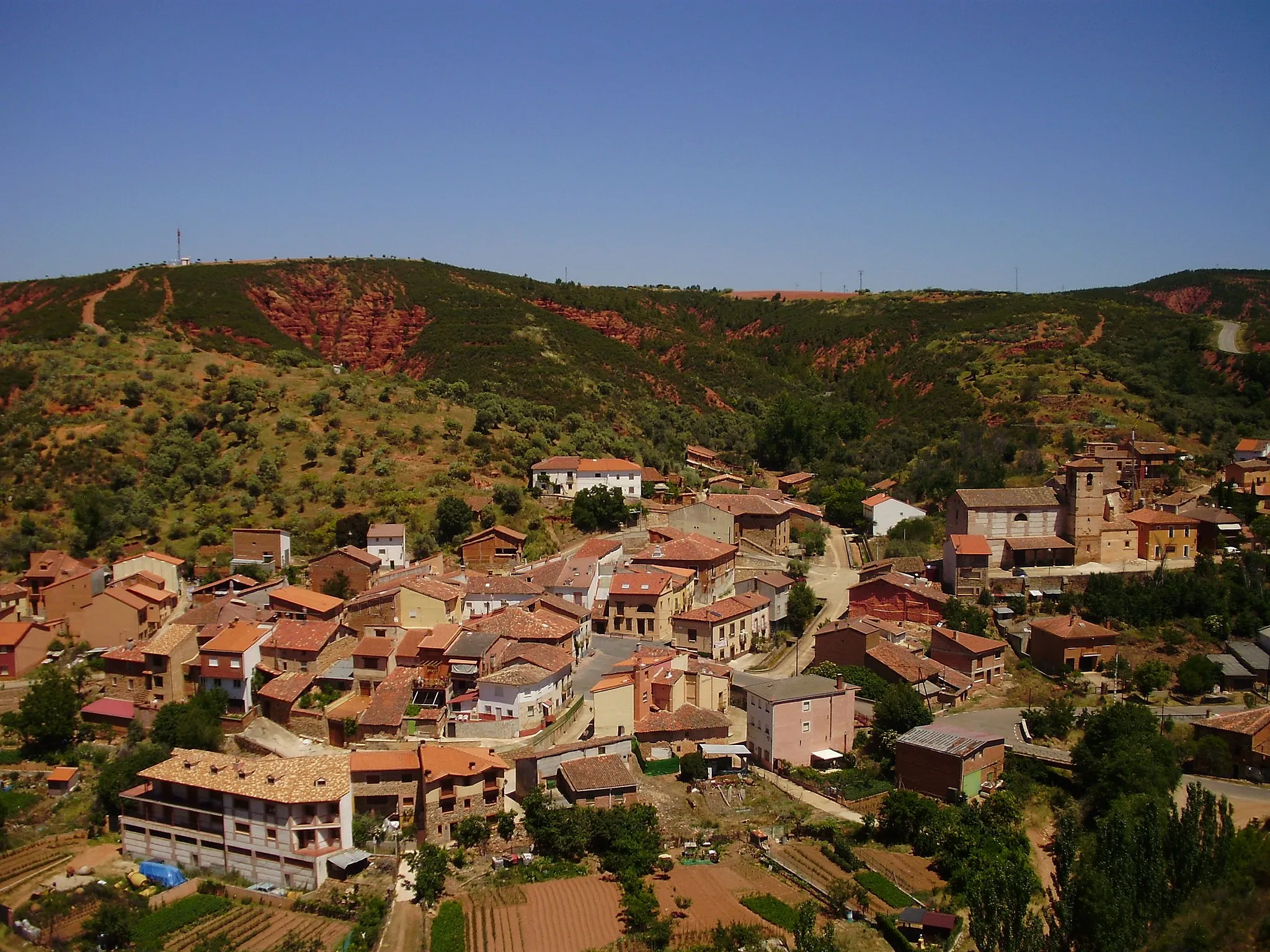 Photo showing: View of the village of Puebla de Valles, Guadalajara, Castile-La Mancha, Spain.
