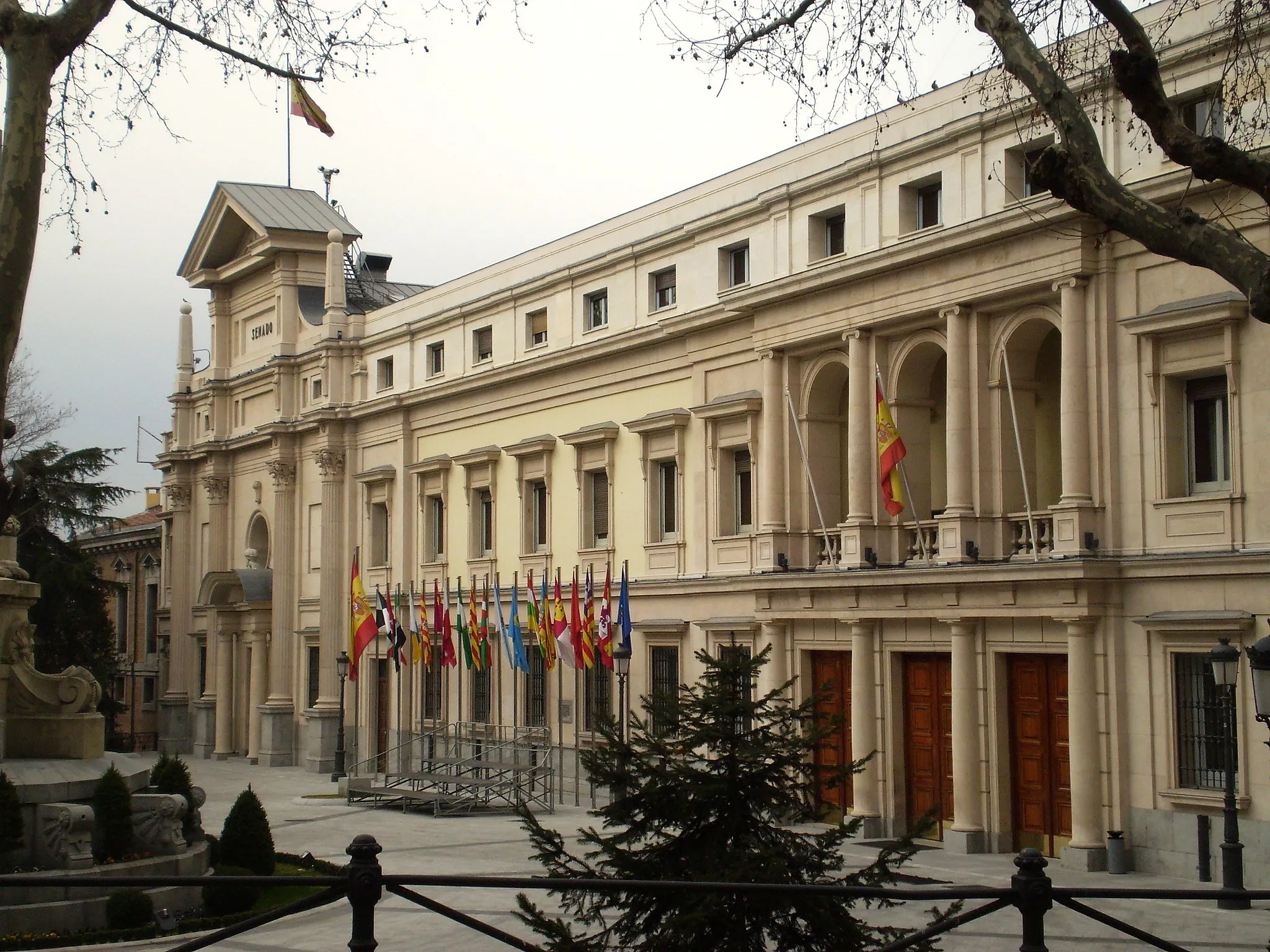 Photo showing: Facade of Palace of Senate of Spain. Madrid, Spain.