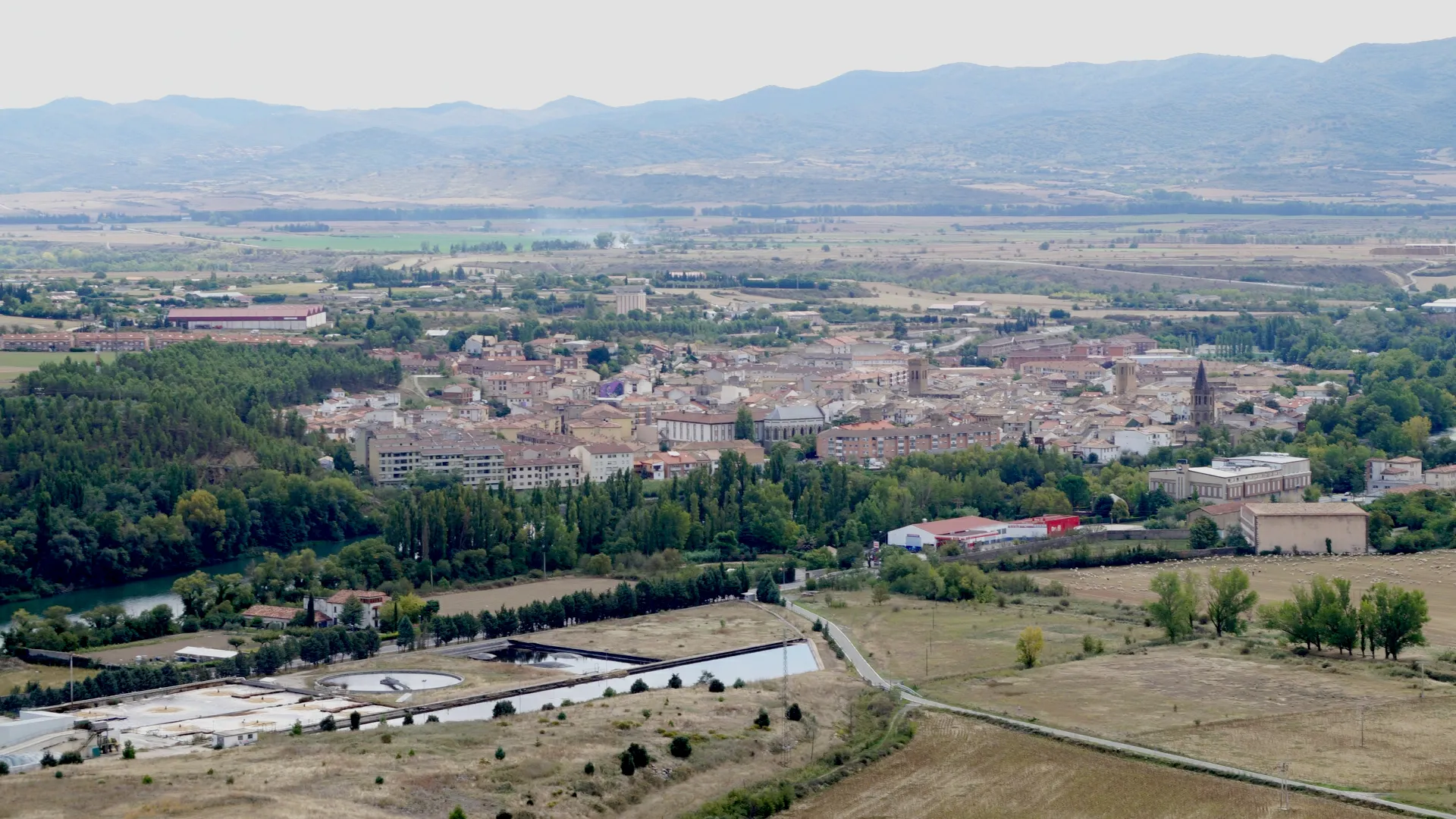 Photo showing: Vista de Sangüesa desde Rocaforte