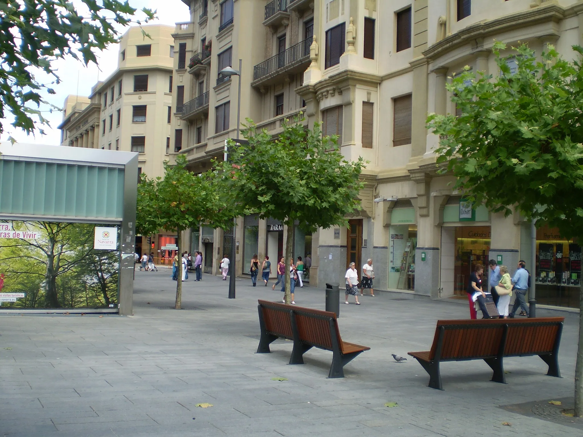 Photo showing: Vista de la Avenida Carlos III de Pamplona (Navarra-España)