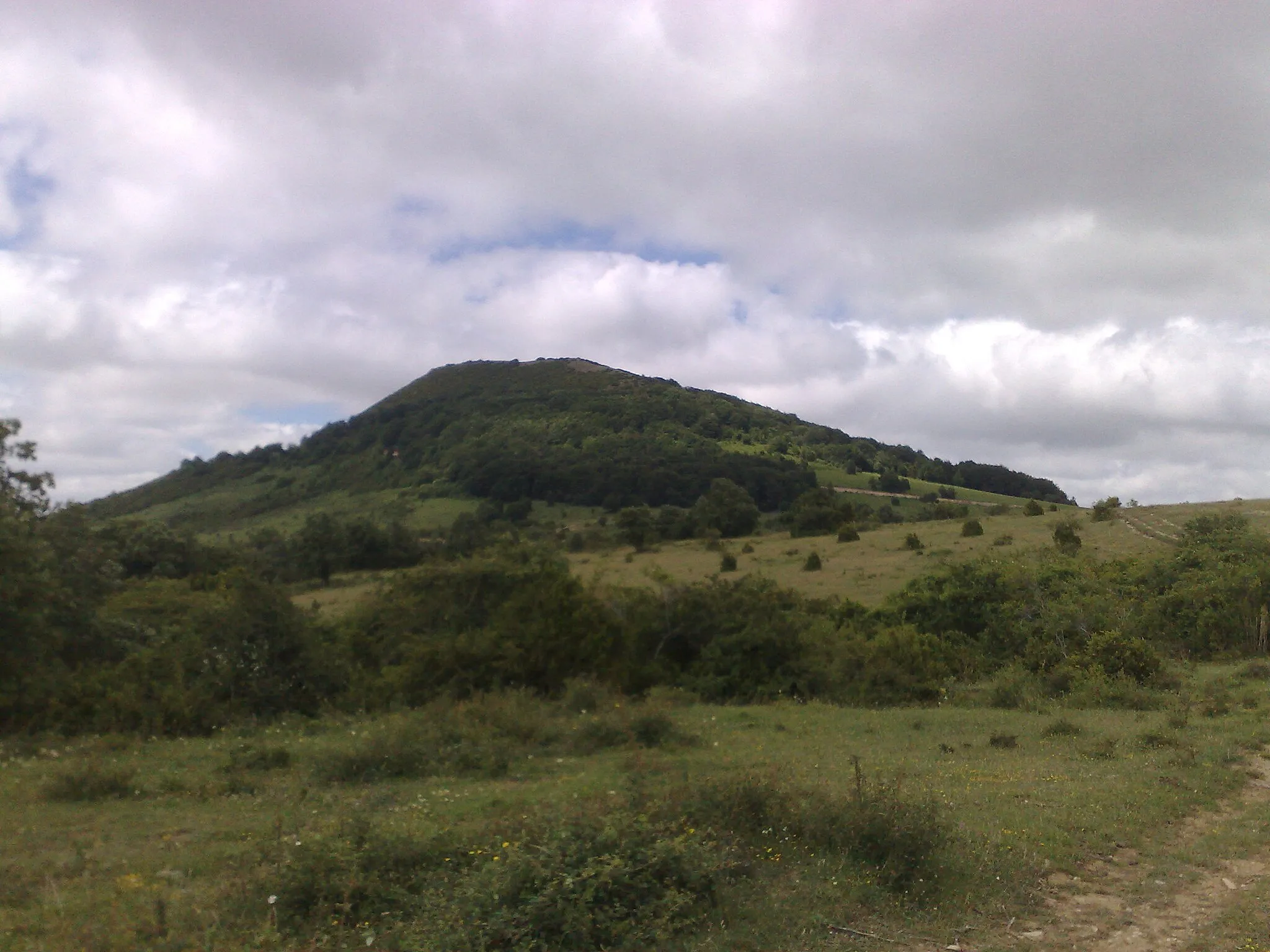Photo showing: Mount Elimendi seen from the way to Amunarritz (eu)-Munárriz (es), Navarre, Basque Country.