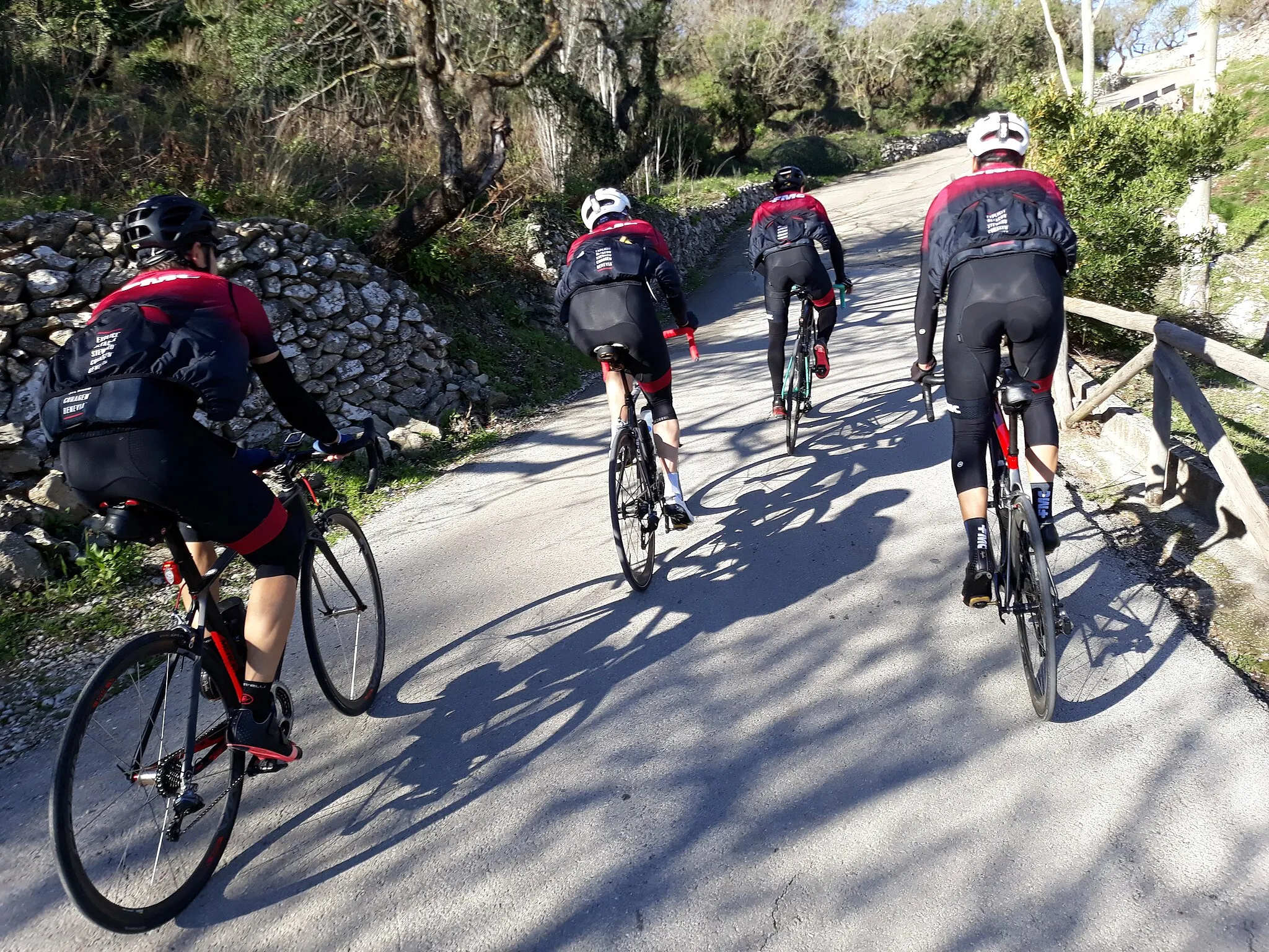 Photo showing: 2020-02-22 Ciclistes camí del Coll de la Garga a Benimaurell