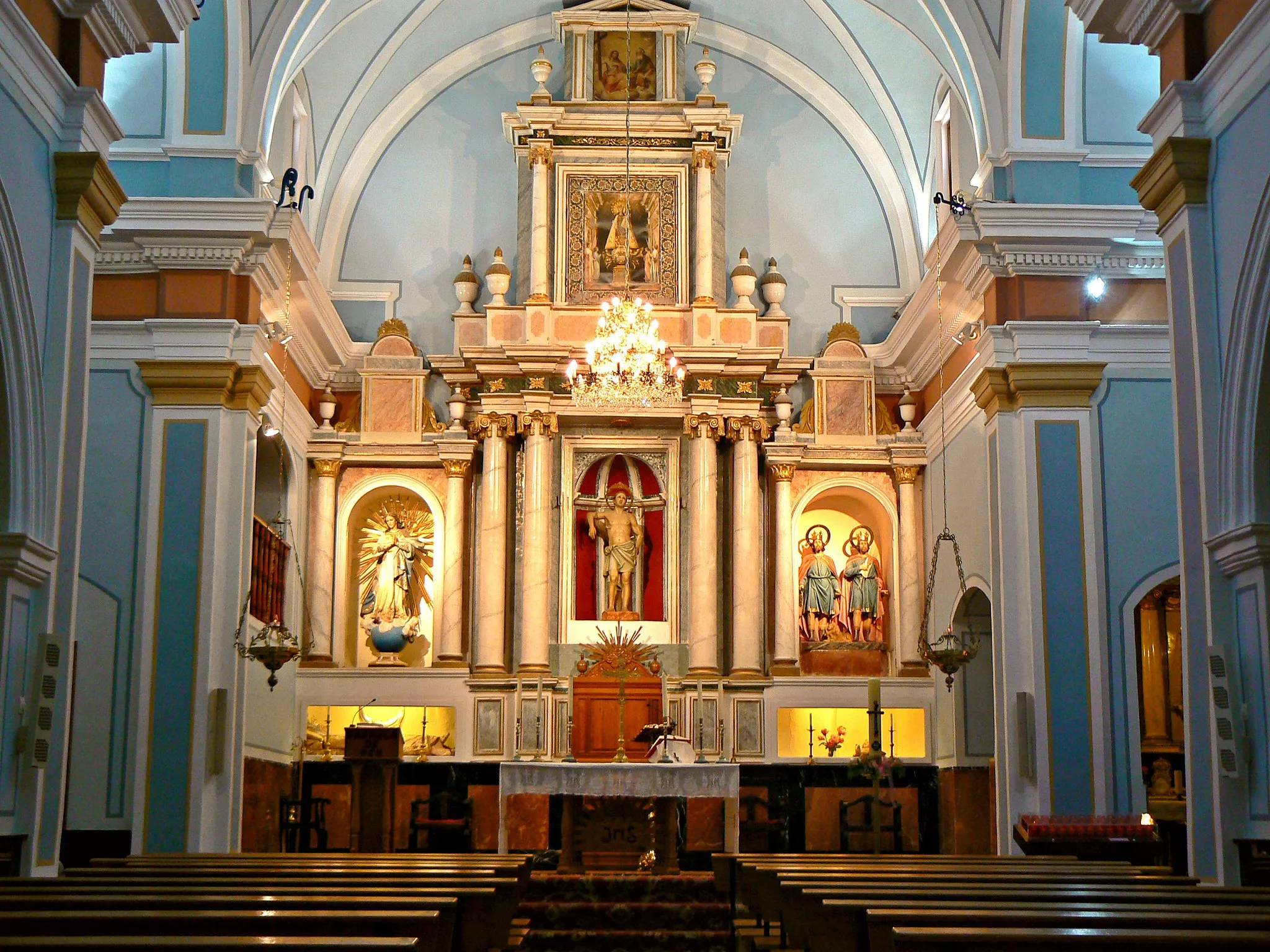 Photo showing: Altar Mayor iglesia parroquial San Sebastián mártir de Sagra (Alicante)