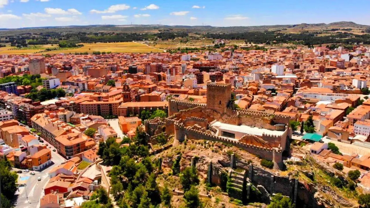 Photo showing: Almansa a vista de pájaro