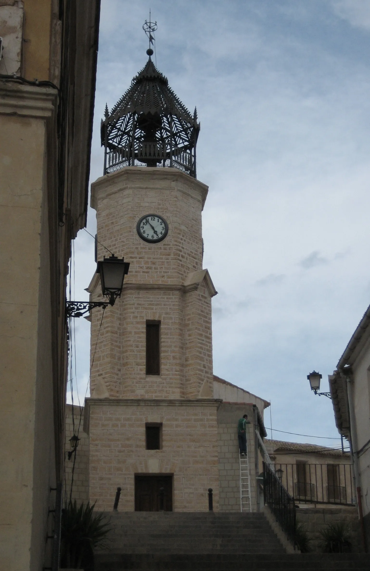 Photo showing: Vista de la Torre del Reloj, en la localidad de Pinoso (Alicante, España). Fotografía realizada por Rodriguillo el 24/03/2006.