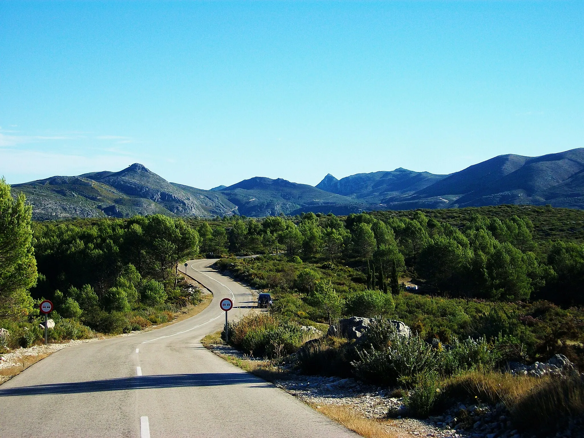 Photo showing: Carretera a la Vall d'Ebo, Marina Alta, País Valencià.