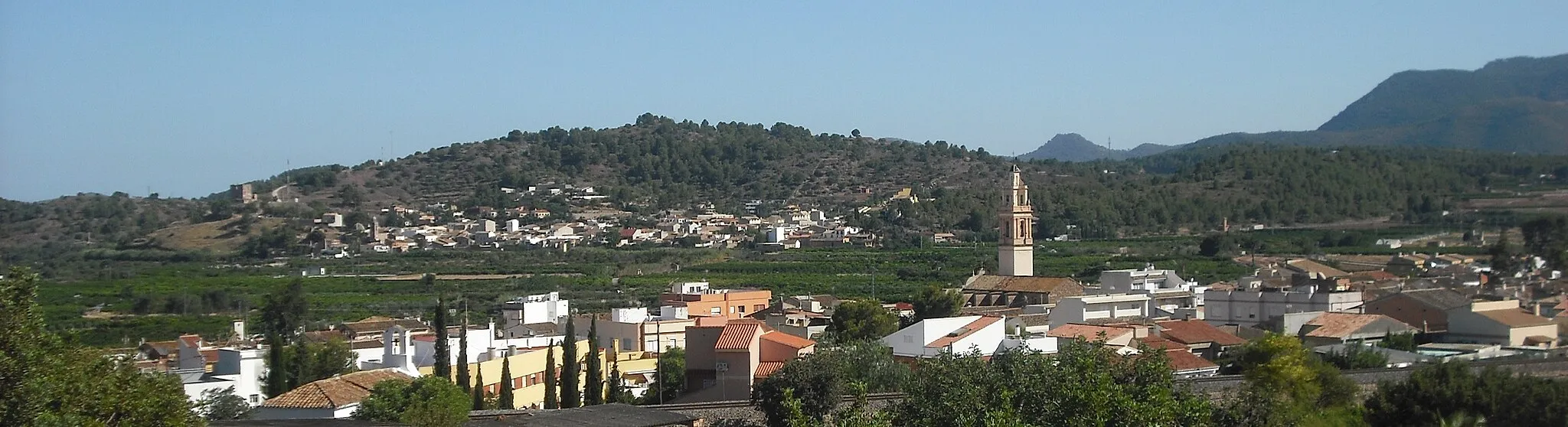 Photo showing: Vista d'Algímia desde la Via Verda d'Ojos Negros.