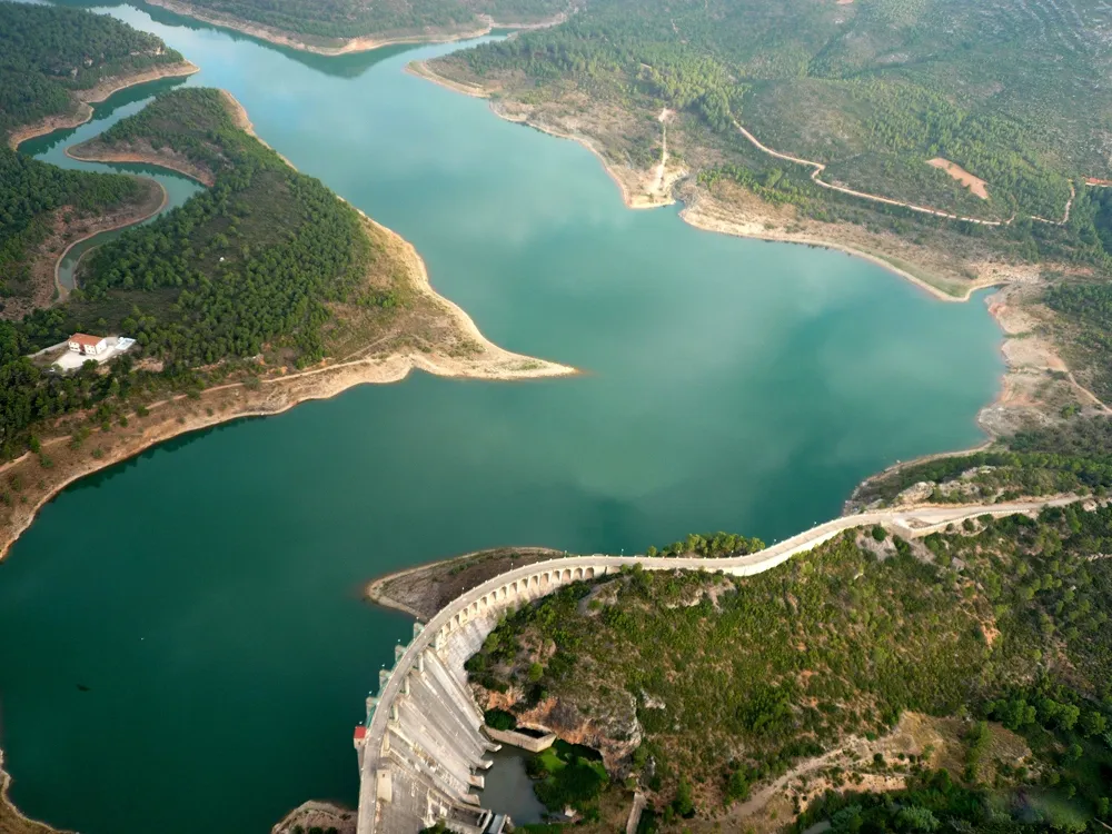 Photo showing: Vue du Magro à proximité du barage de Forata (province de Valence, Espagne). Fichier dérivé de File:Embalse_de_Forata.jpg après effacement de la signature en bas à droite avec le logiciel Perfect Effects Free 3.0.2