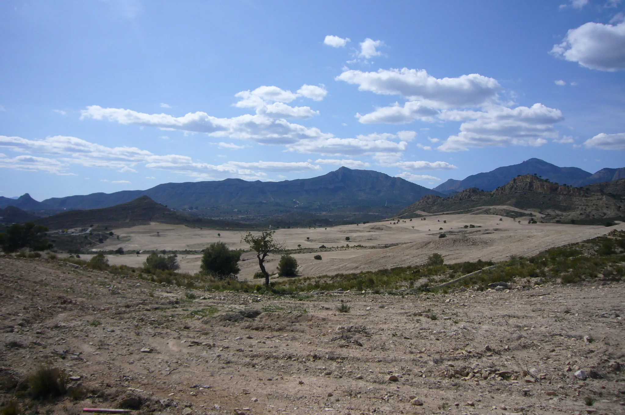 Photo showing: Valley area of the razed Sabinar for the future golf course, hotel complex and apartments.