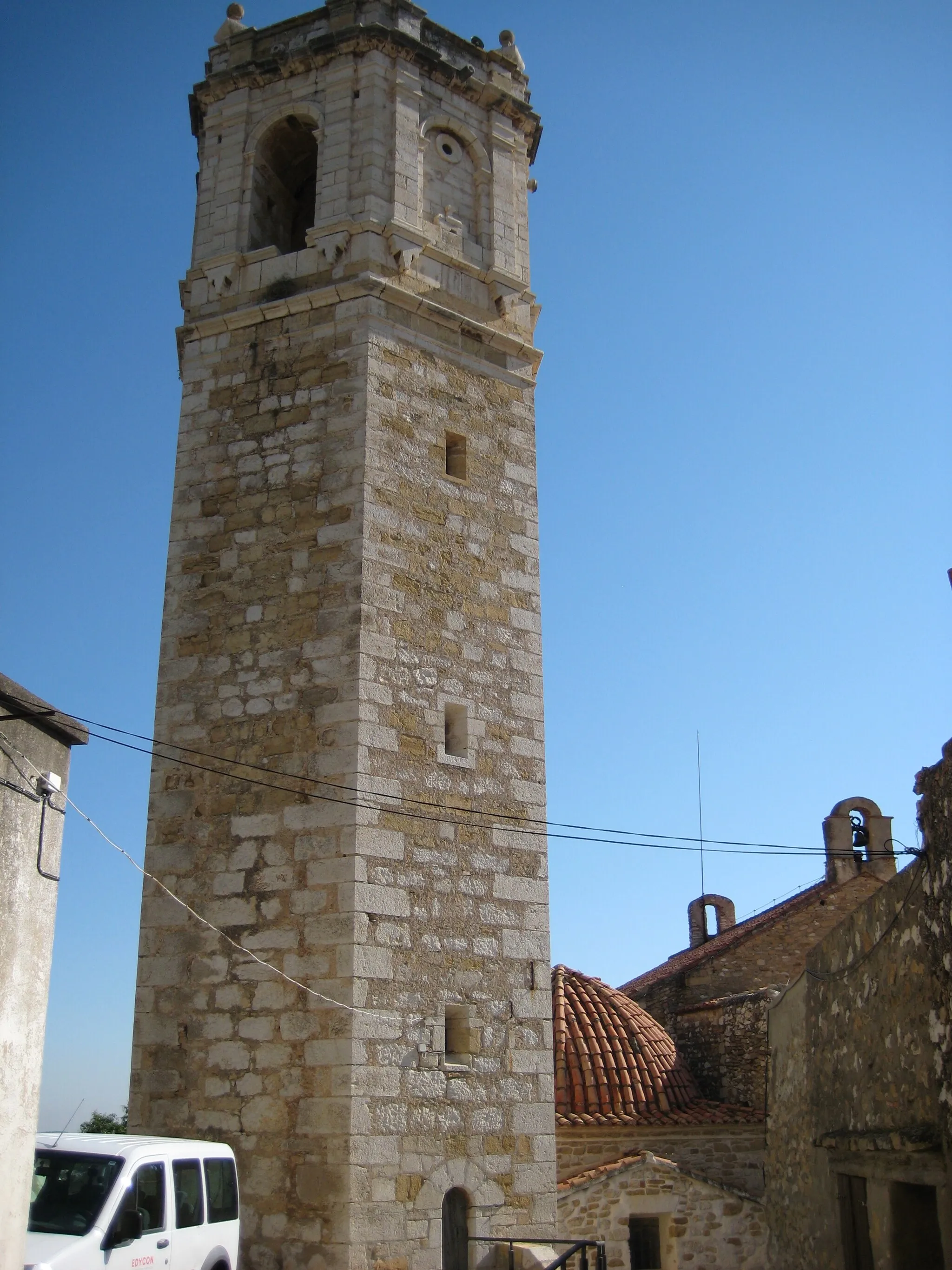 Photo showing: Torre-campanar de l'església de l'Assumpció de Cervera del Maestrat (Baix Maestrat)