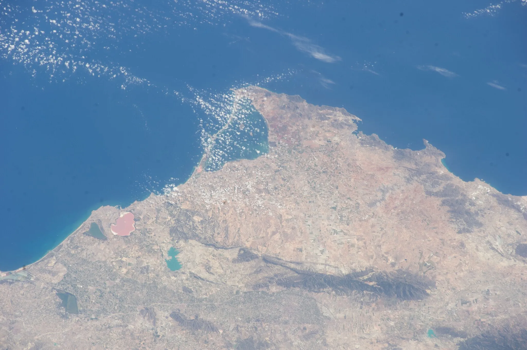 Photo showing: View of Spain taken during ISS Expedition 39.