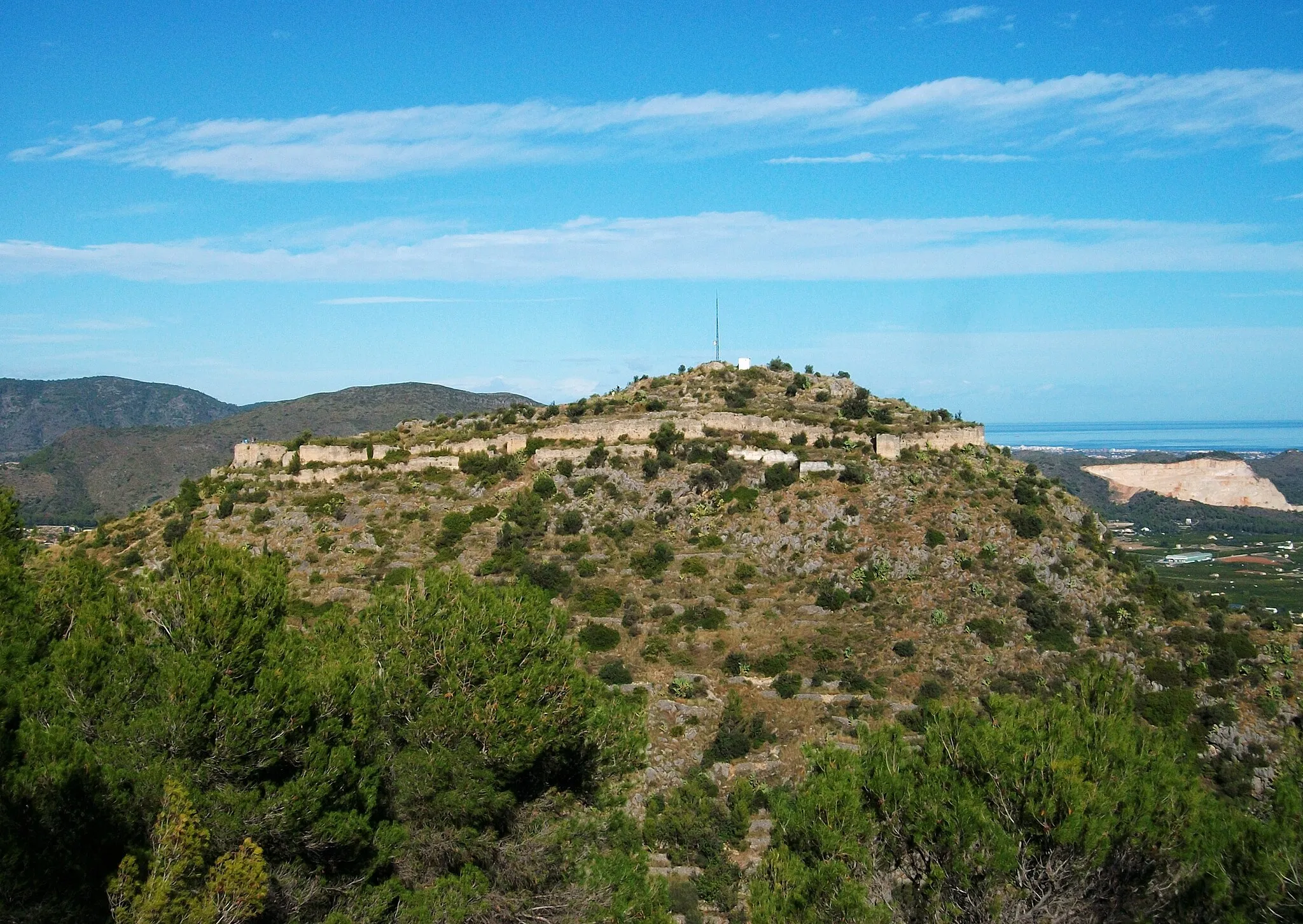 Photo showing: Castell d'Ambra a Pego, Marina Alta, País Valencià.