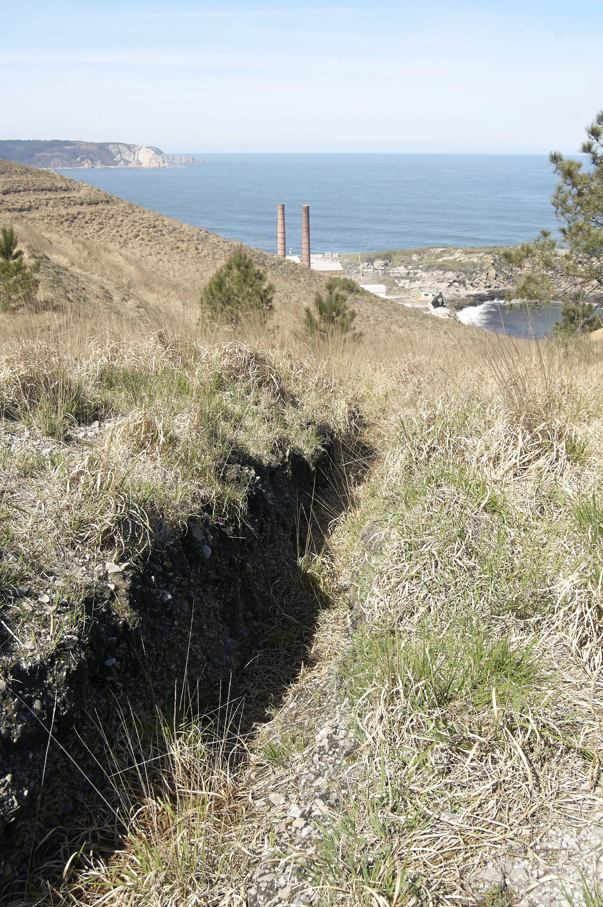 Photo showing: Trinchera en Pinos altos, Castrillón, Asturias