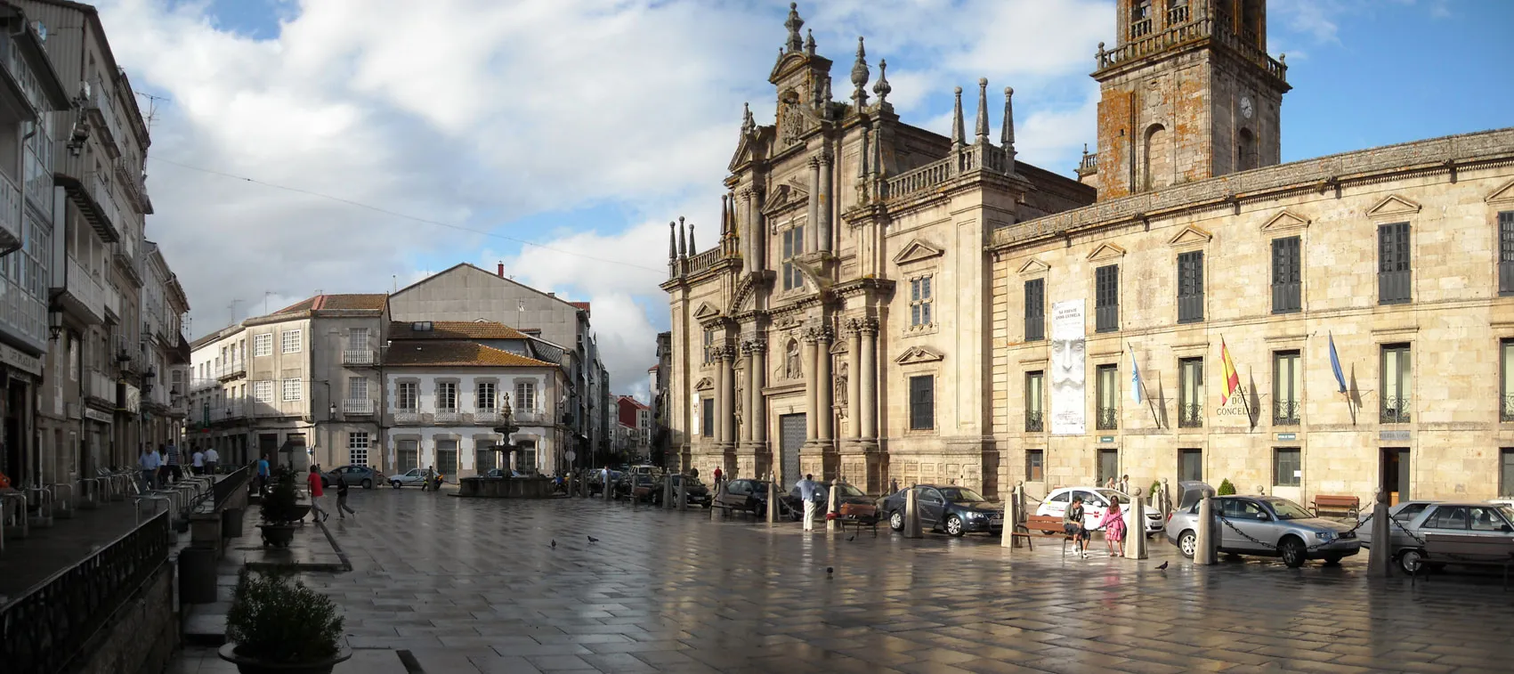 Photo showing: Praza Maior de Celanova e Fachada do Mosteiro e Igrexa.