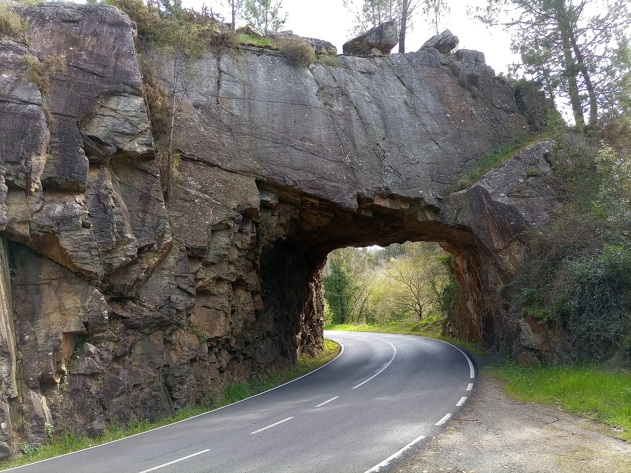 Photo showing: Vilaoudriz. Túnel na estrada de acceso dende A Pontenova