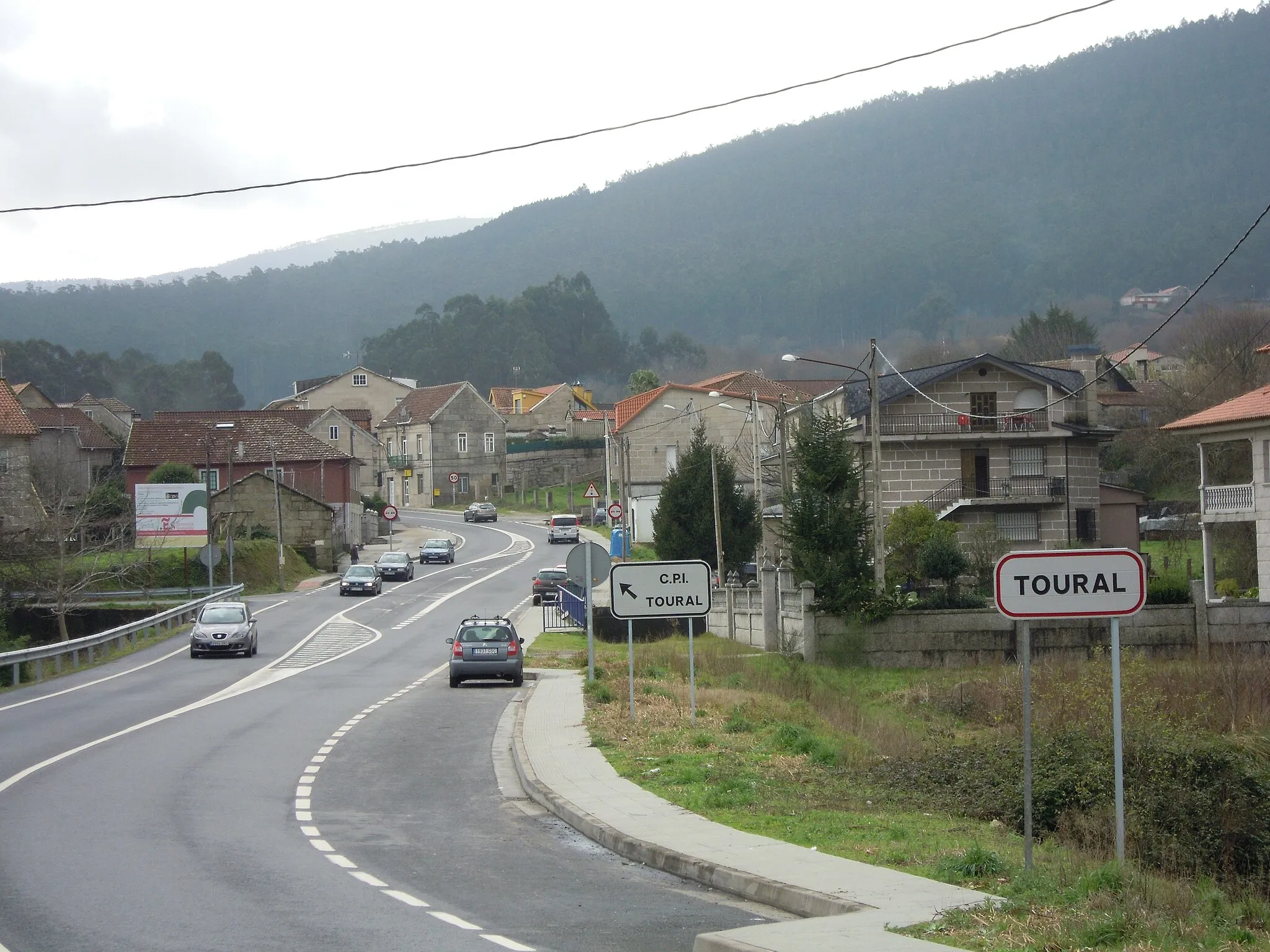 Photo showing: Estrada N-554 ao seu paso polo Toural (Vilaboa, Vilaboa).