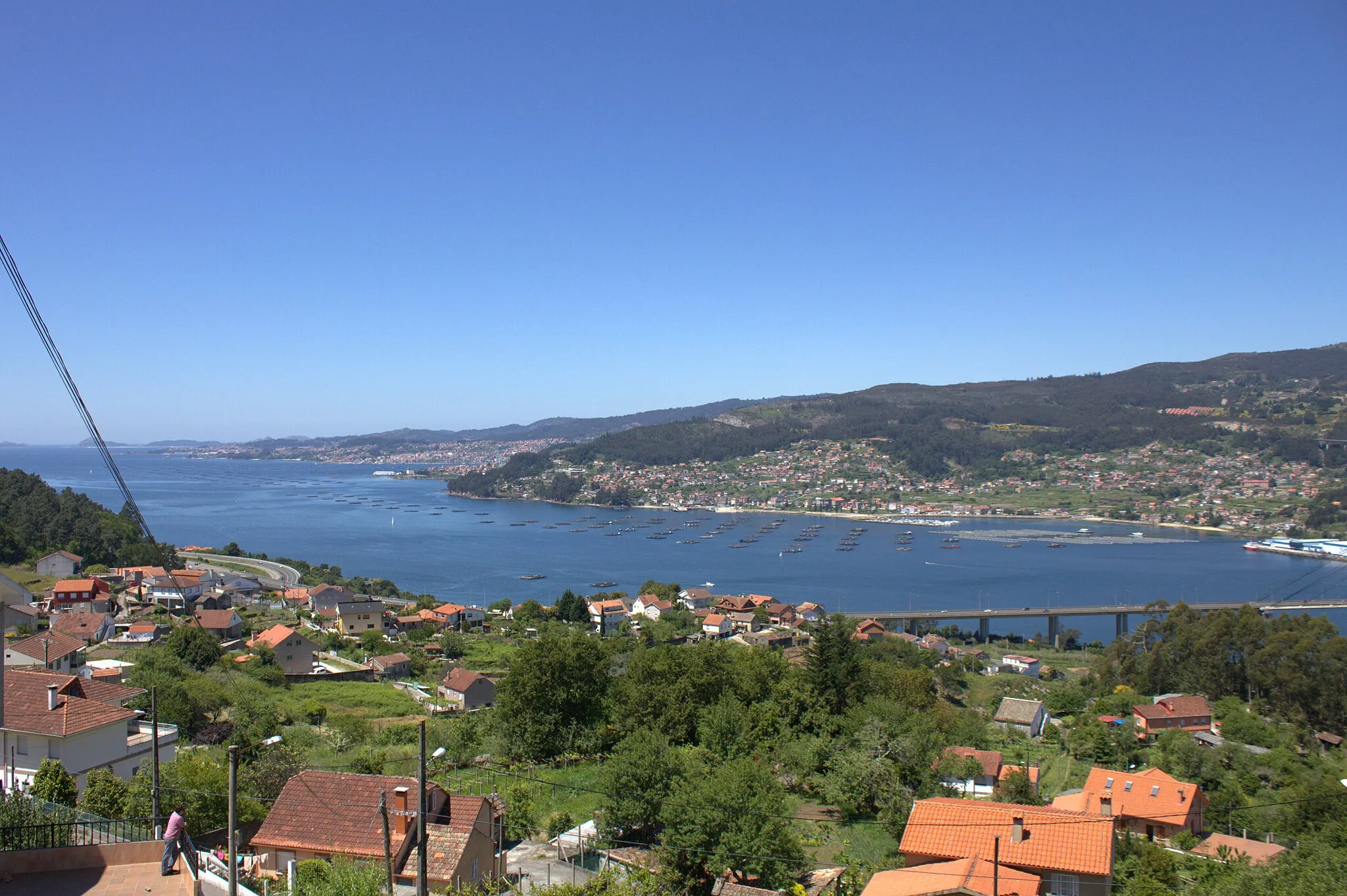Photo showing: Panoramica Ria de Vigo desde Trasmañó